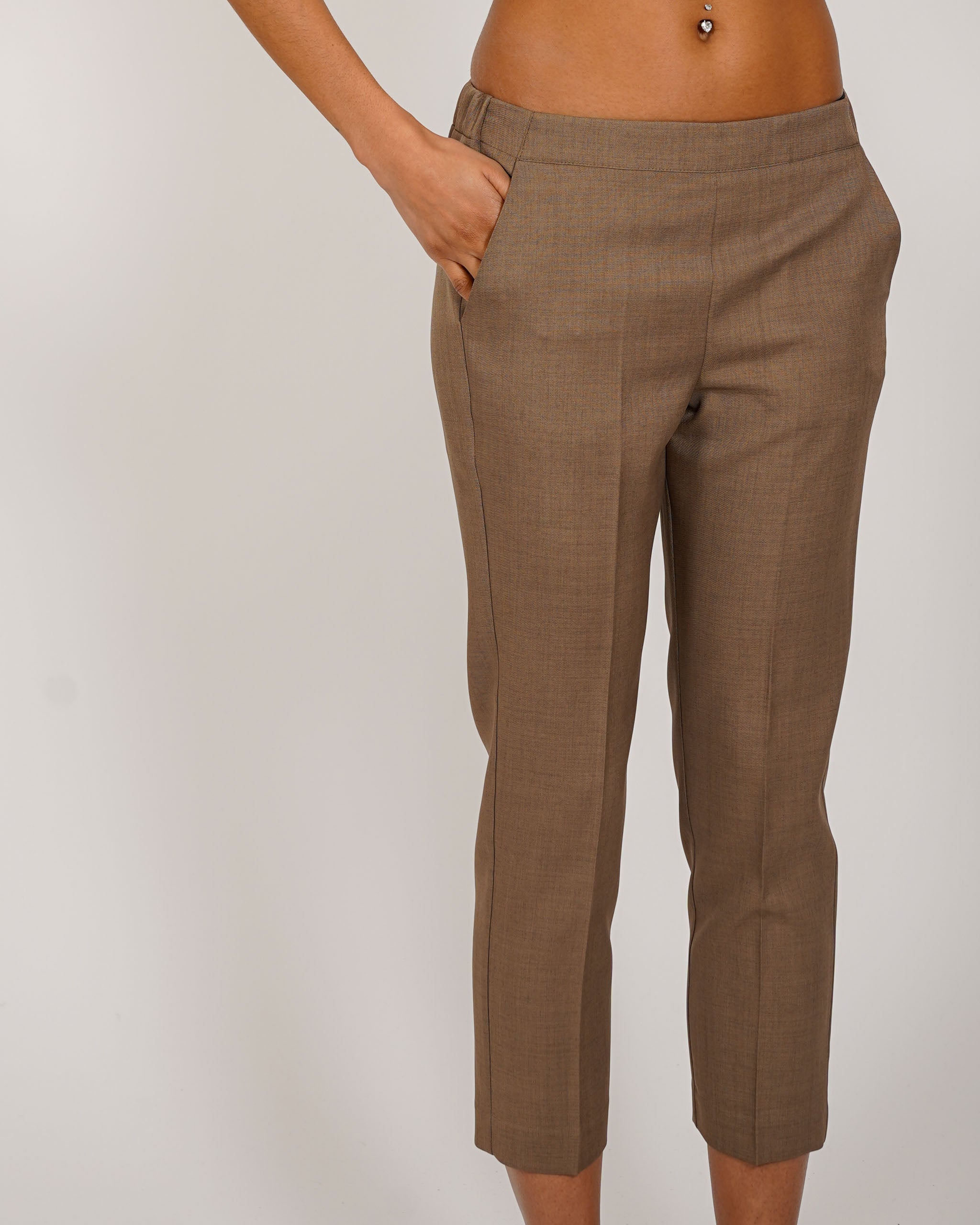Pantaloni slim fit con elastico in ecofibra - Judas