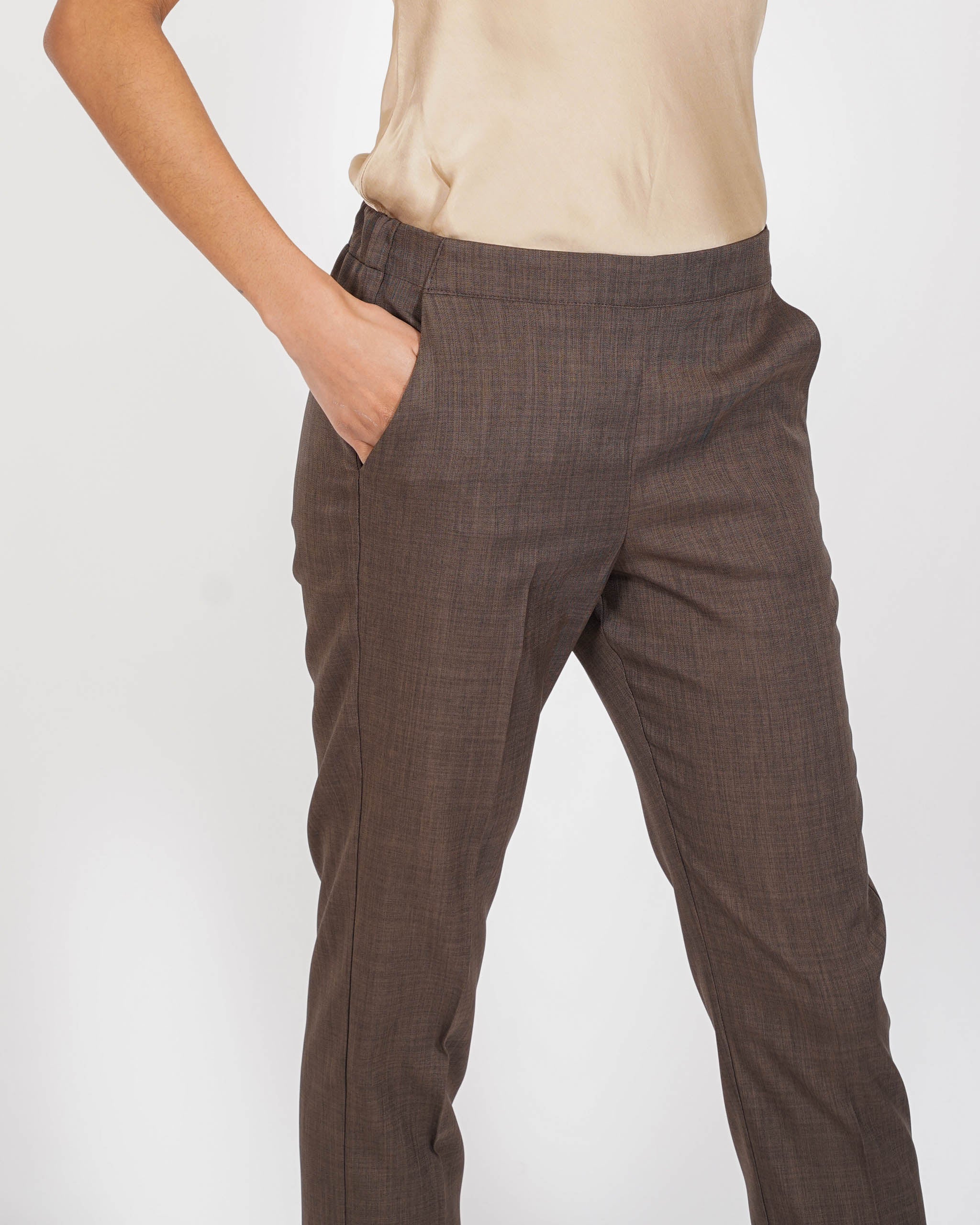 Pantaloni slim fit con elastico in ecofibra - Judas