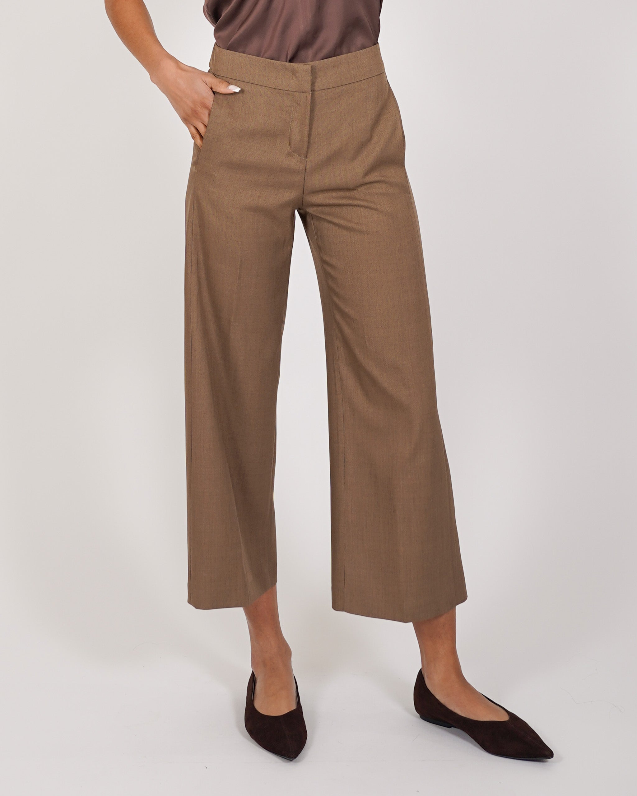 Pantaloni cropped in eco fibra - Manzano