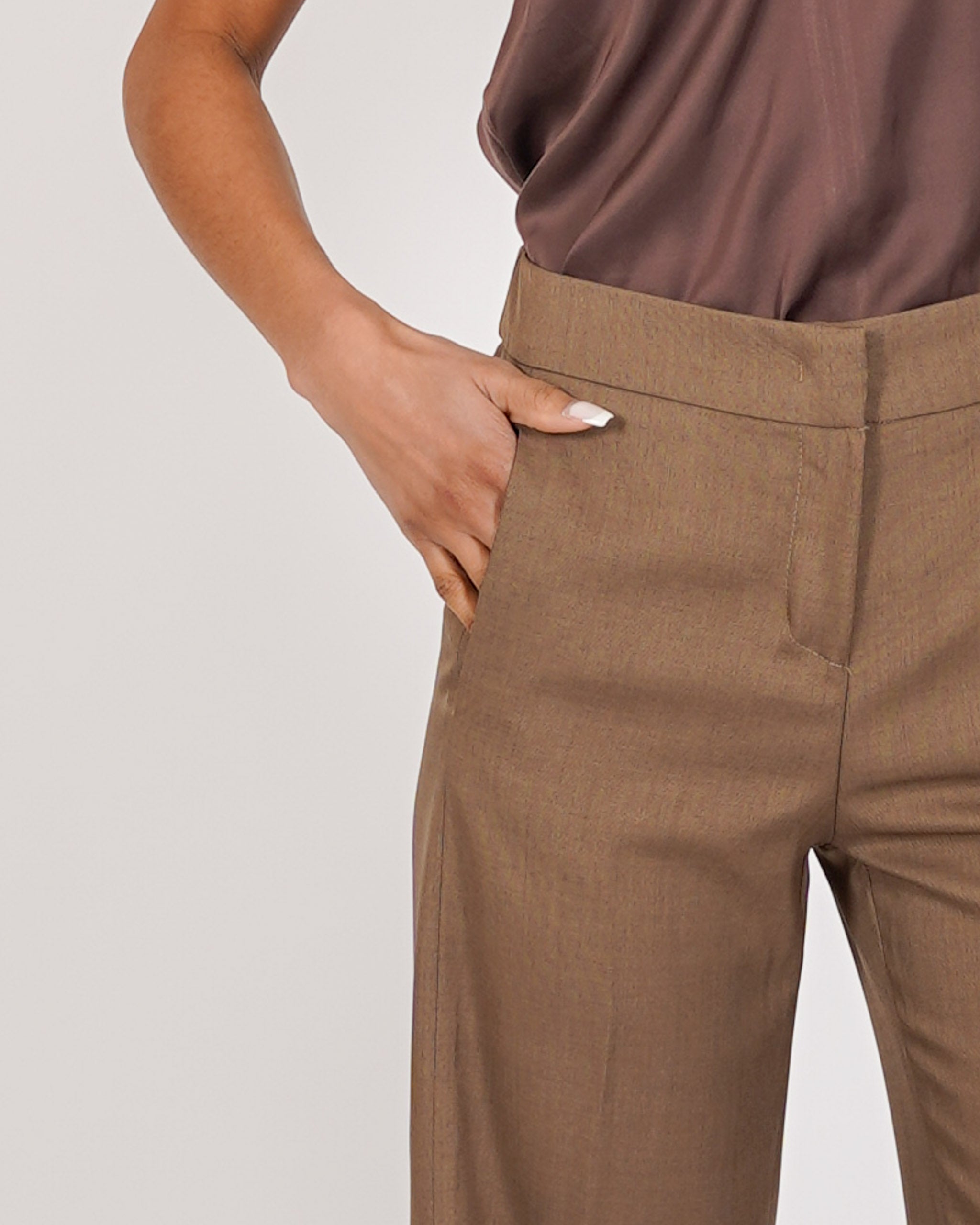 Pantaloni cropped in eco fibra - Manzano