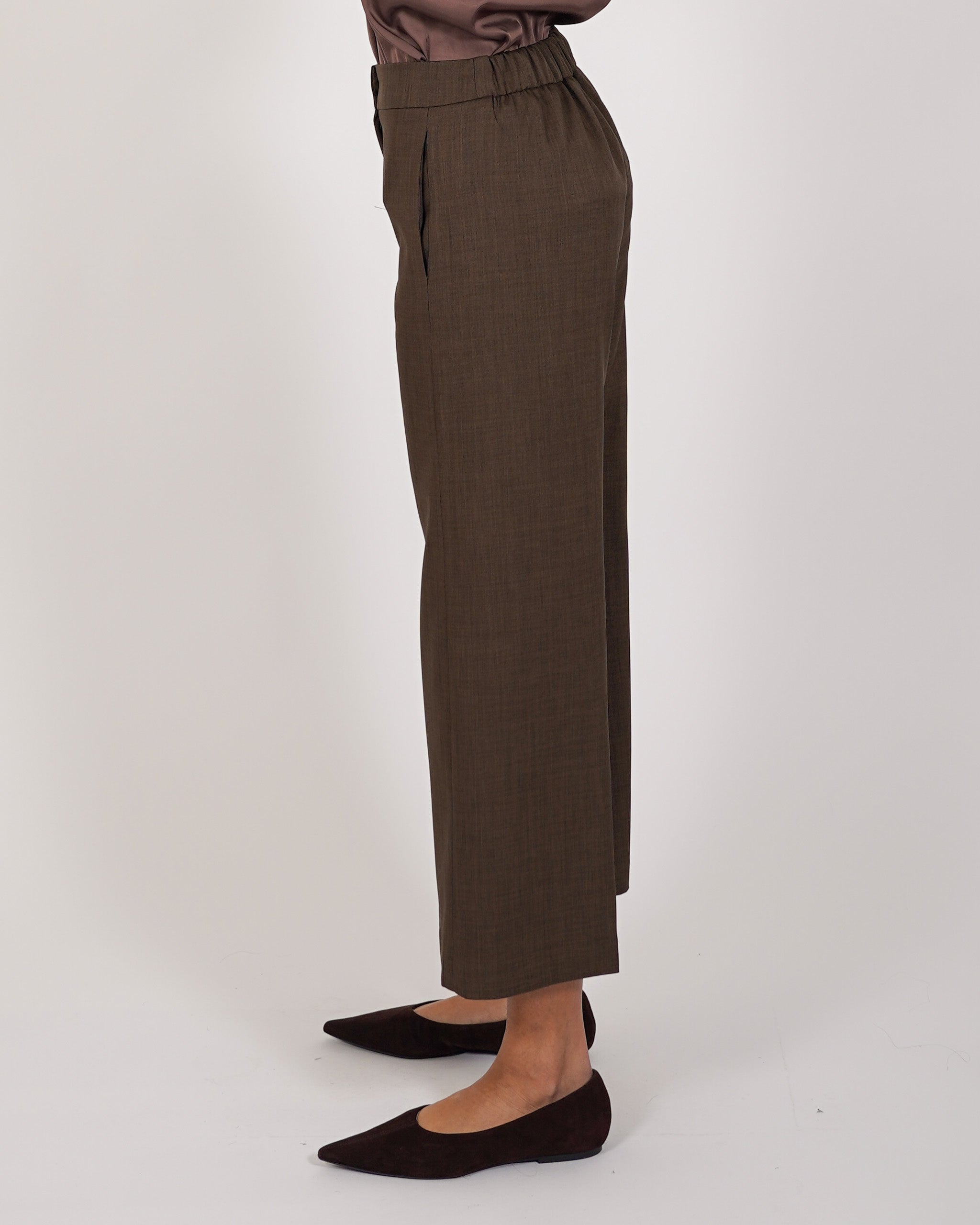 Pantaloni cropped in eco fibra - Manzano