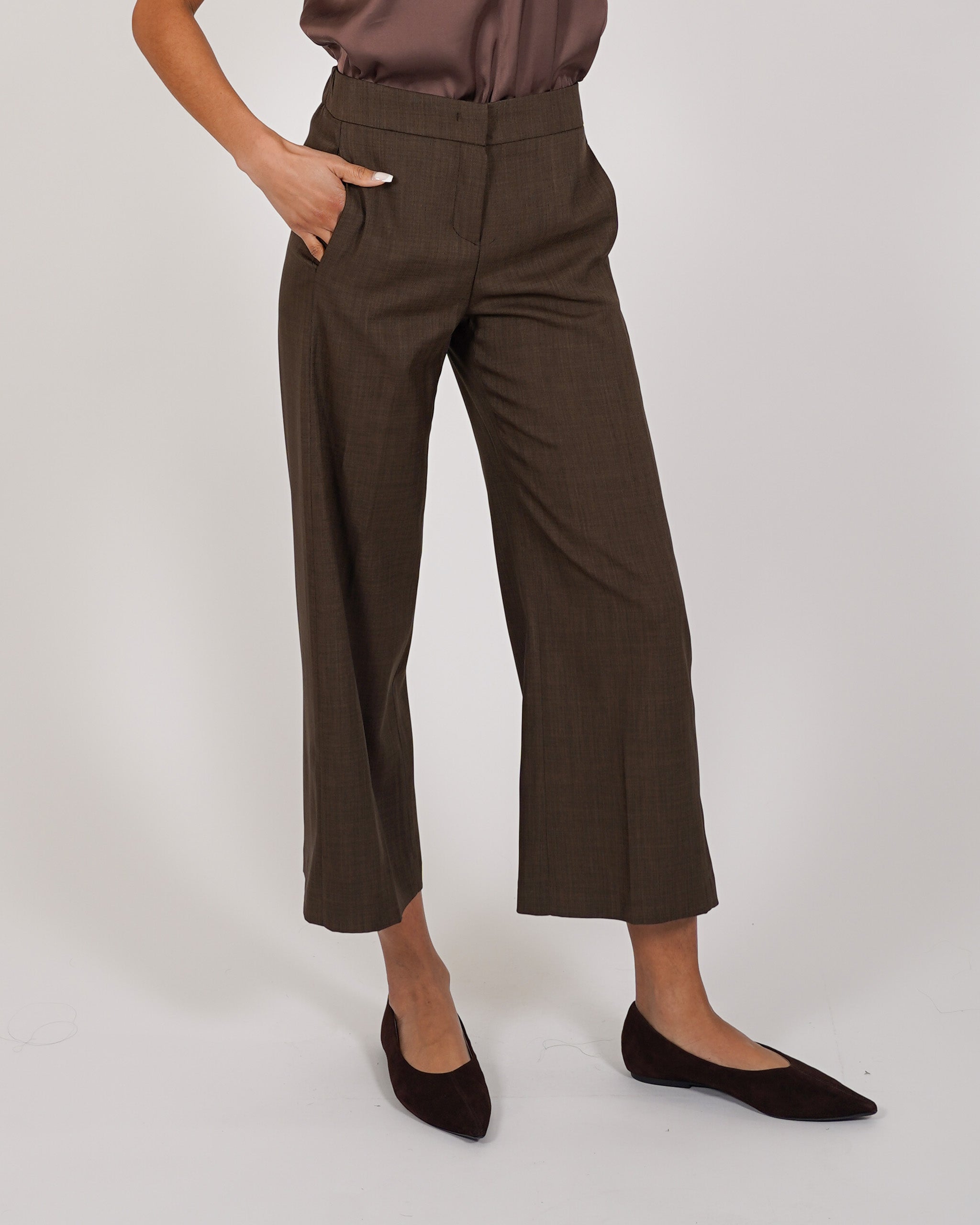 Pantaloni cropped in eco fibra - Manzano