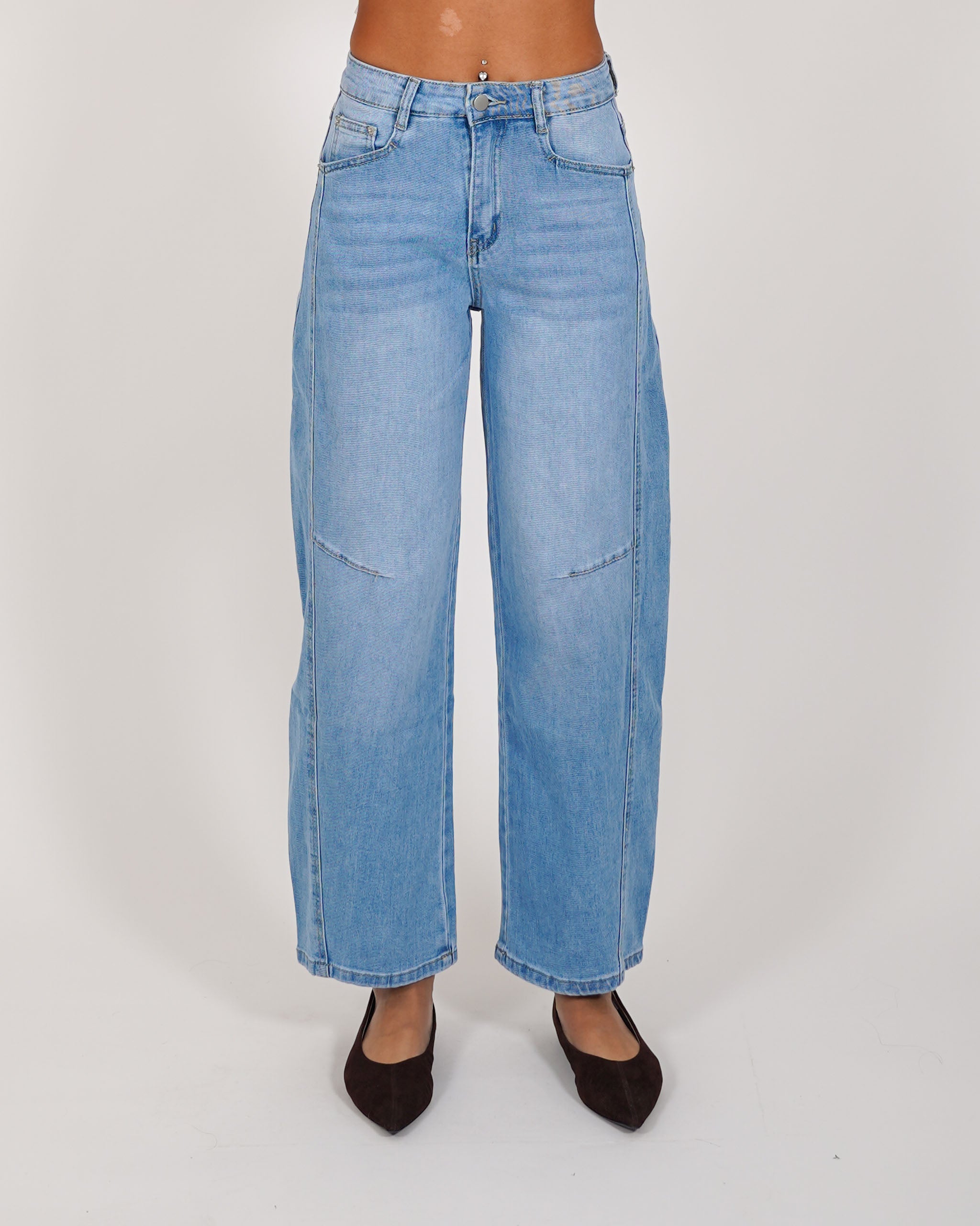 Jeans balloon fit in tela denim - Doris