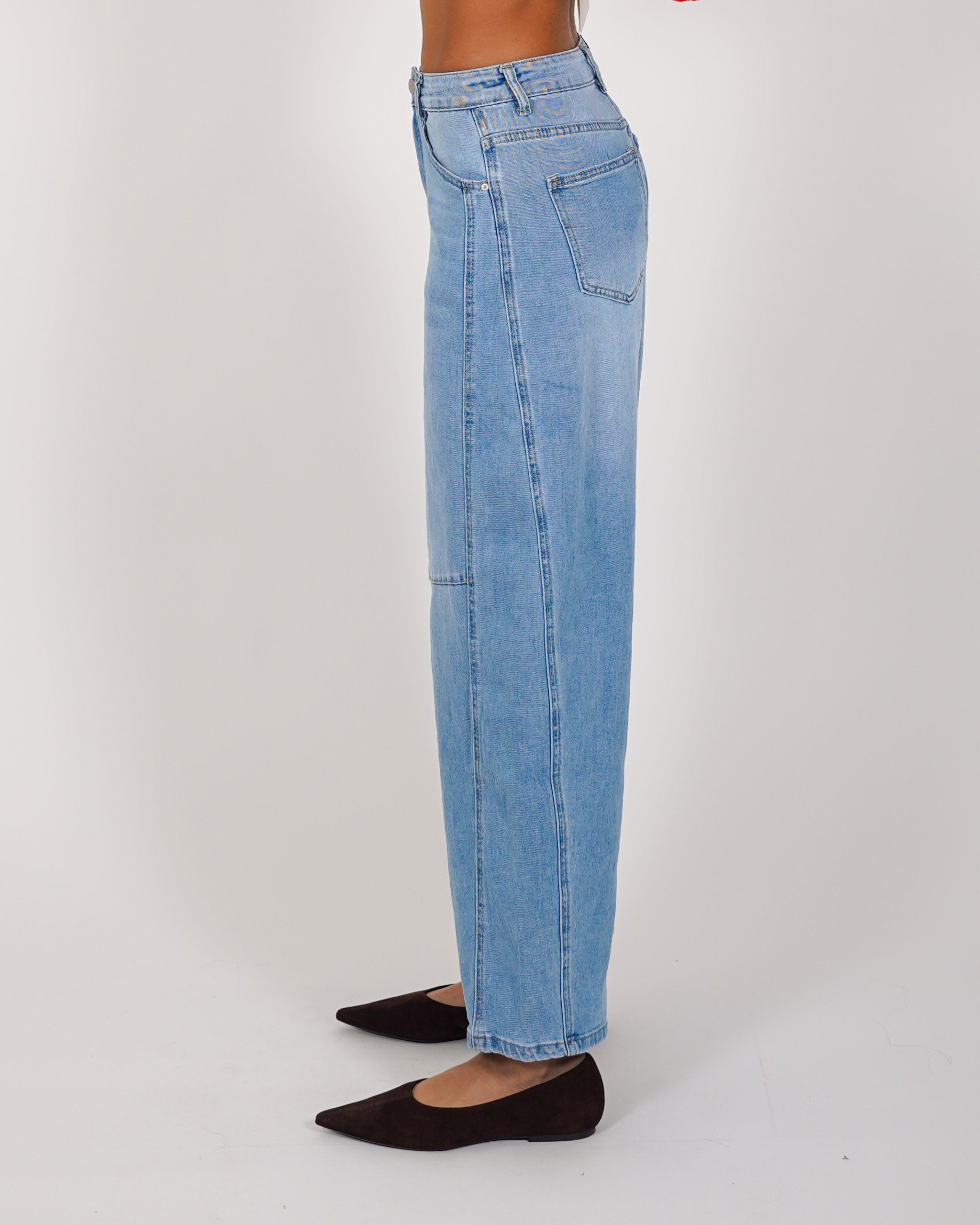 Jeans balloon fit in tela denim - Doris