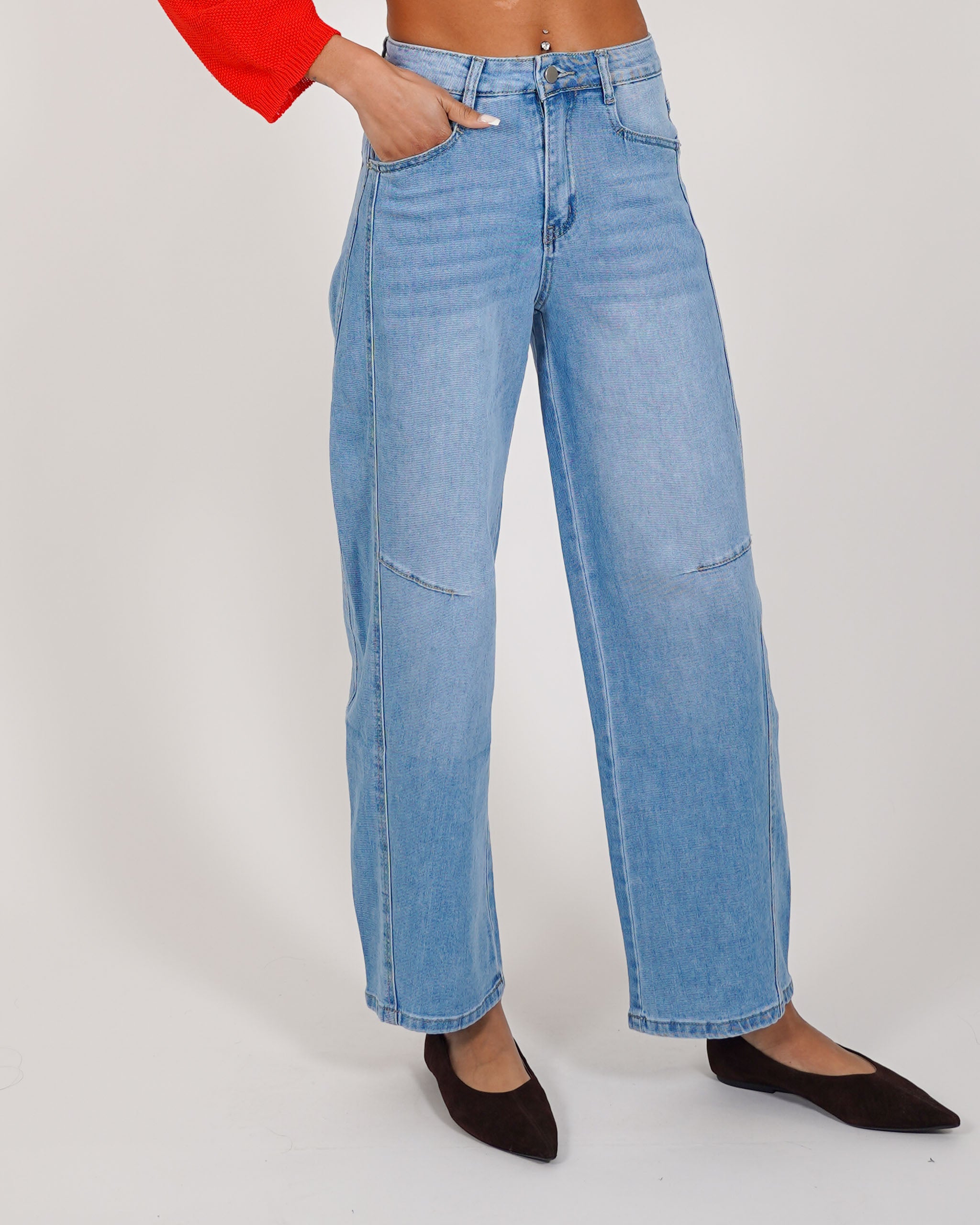 Jeans balloon fit in tela denim - Doris