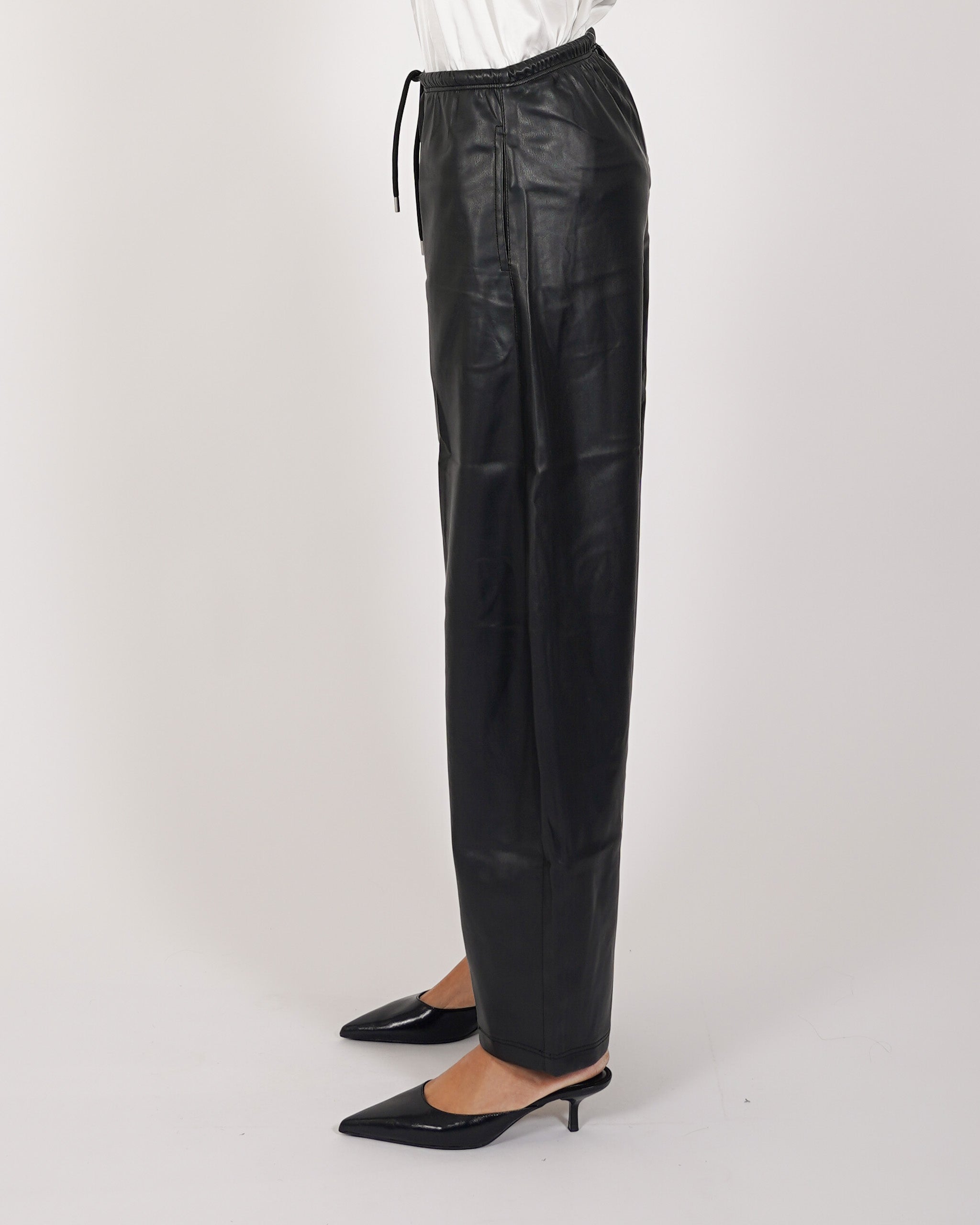 Pantaloni jogger balloon eco pelle - Lillian