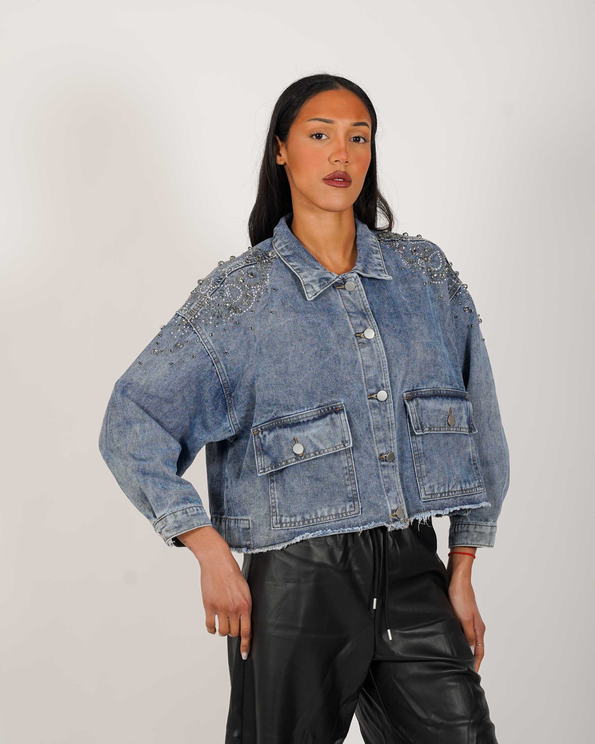 Giacca jeans con inserti in tela denim - Joyce