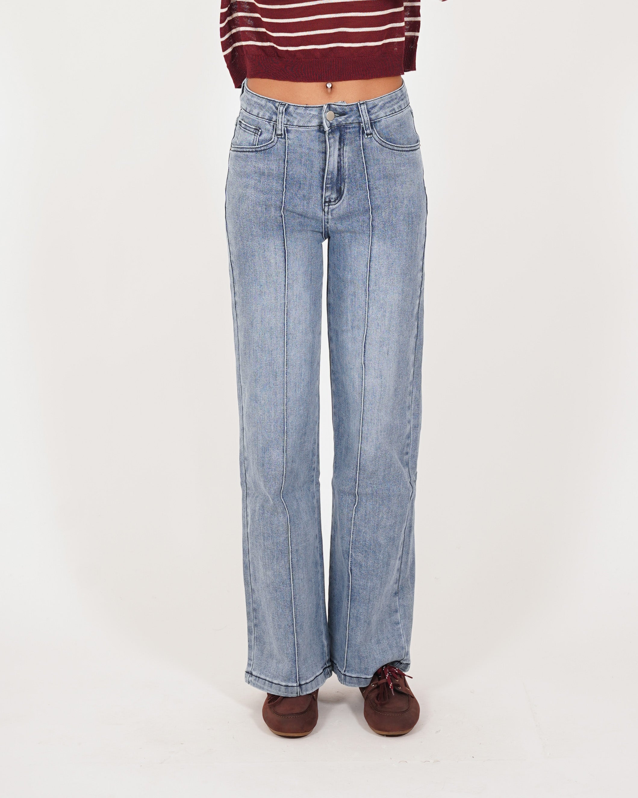 Jeans balloon fit con profilo frontale - Shania