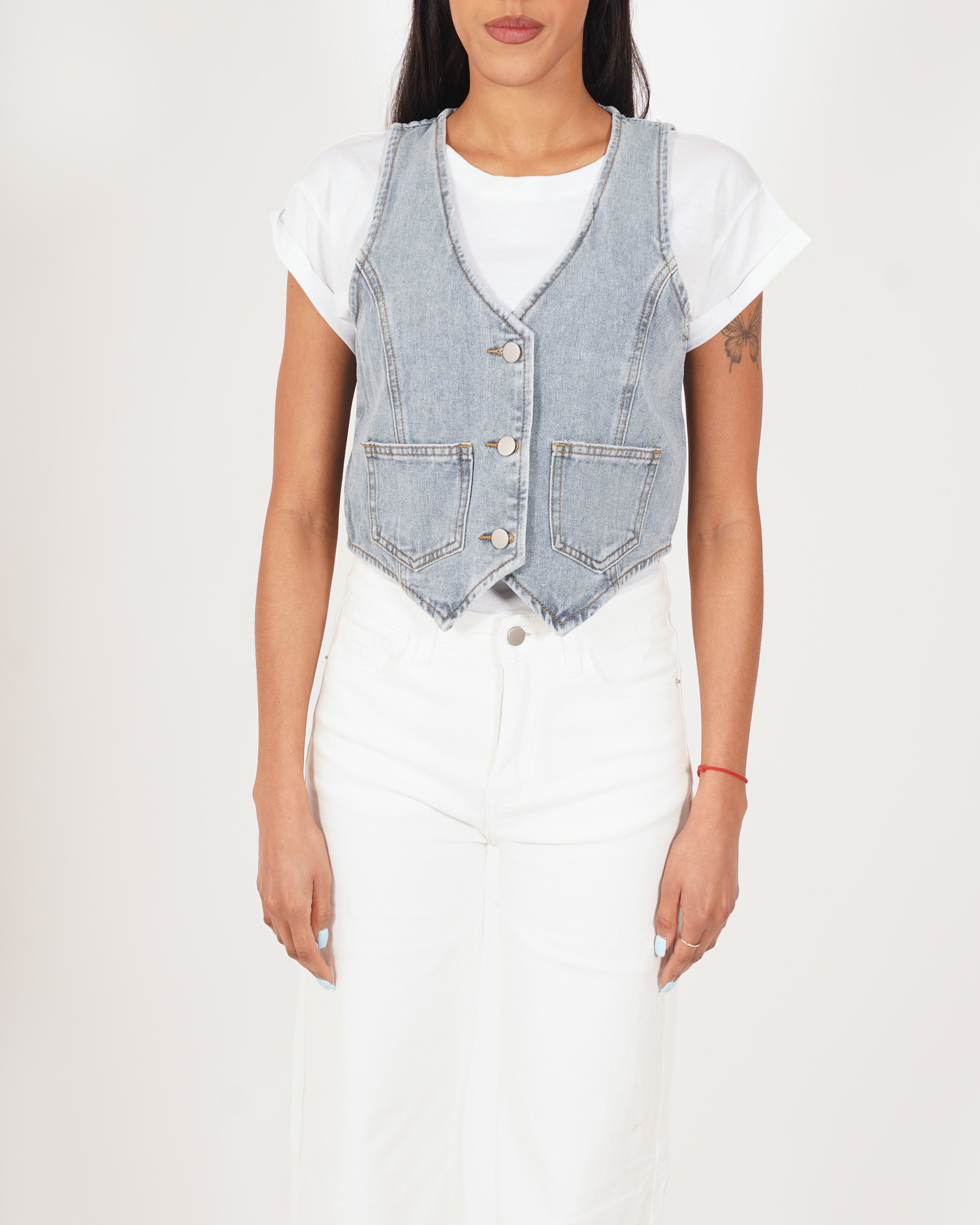 Pantaloni taglio jeans in cotone - Cassie