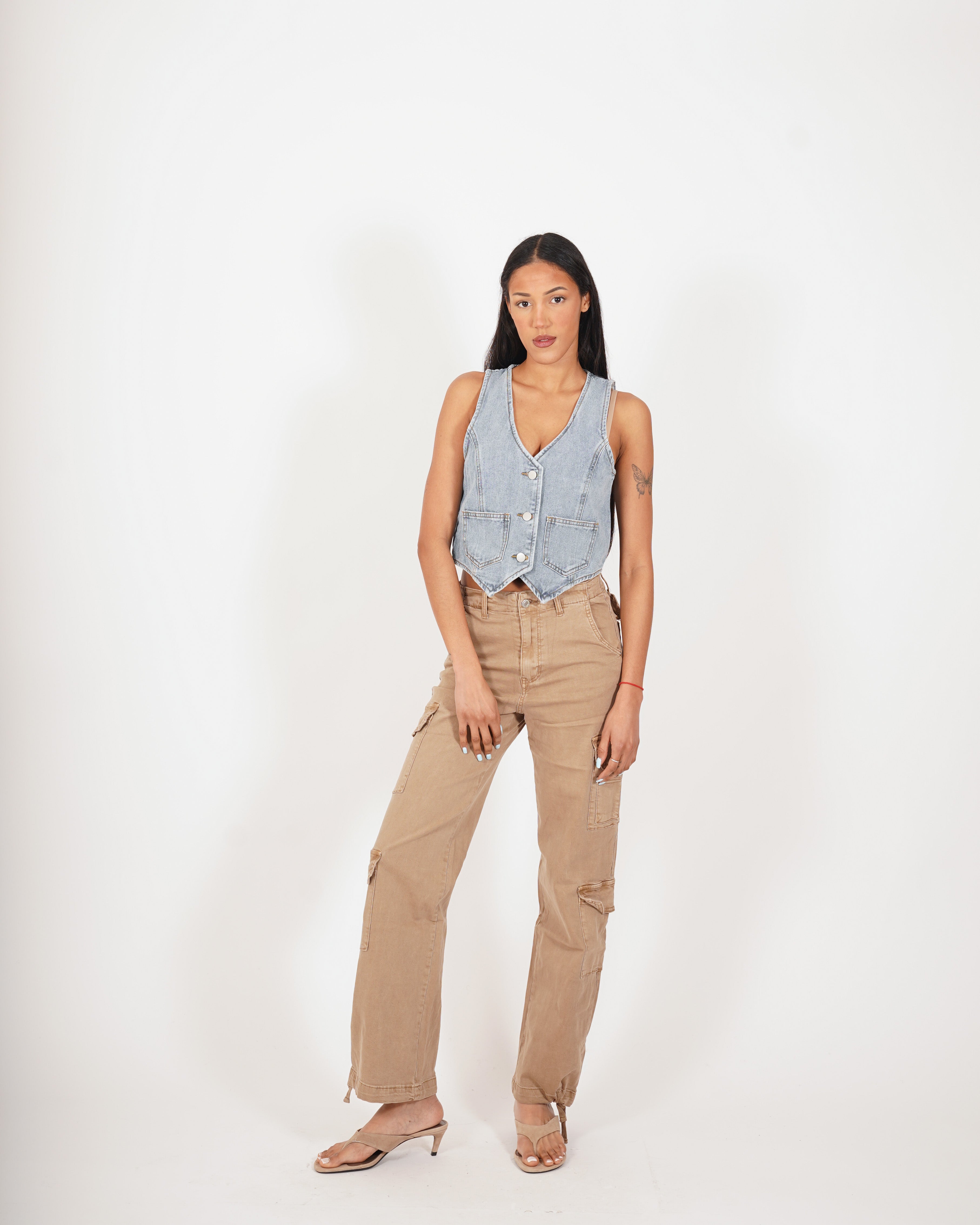 Pantaloni cargo in tessuto di cotone - Nellie