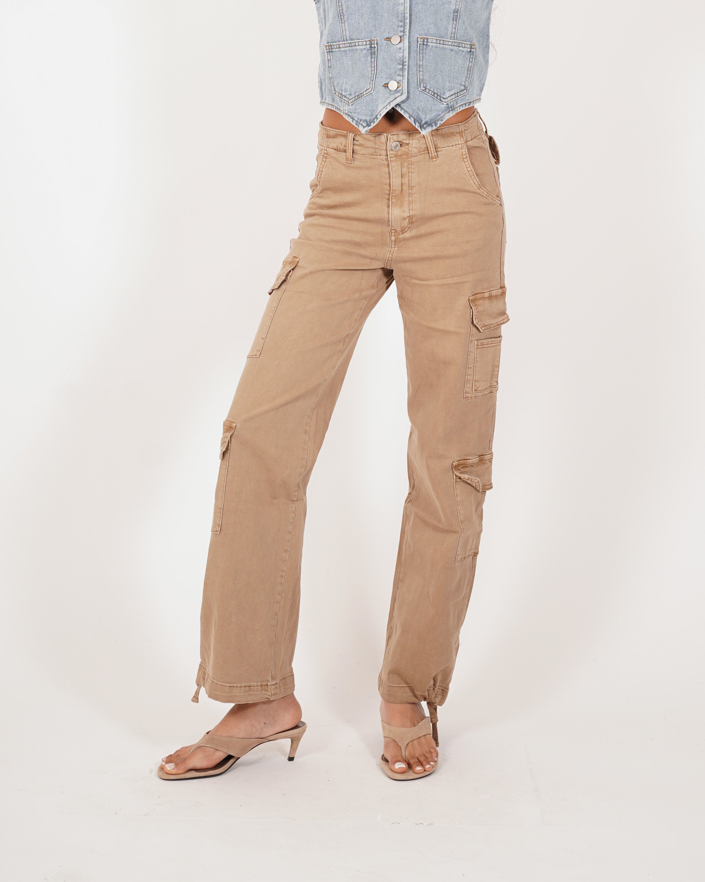 Pantaloni cargo in tessuto di cotone - Nellie