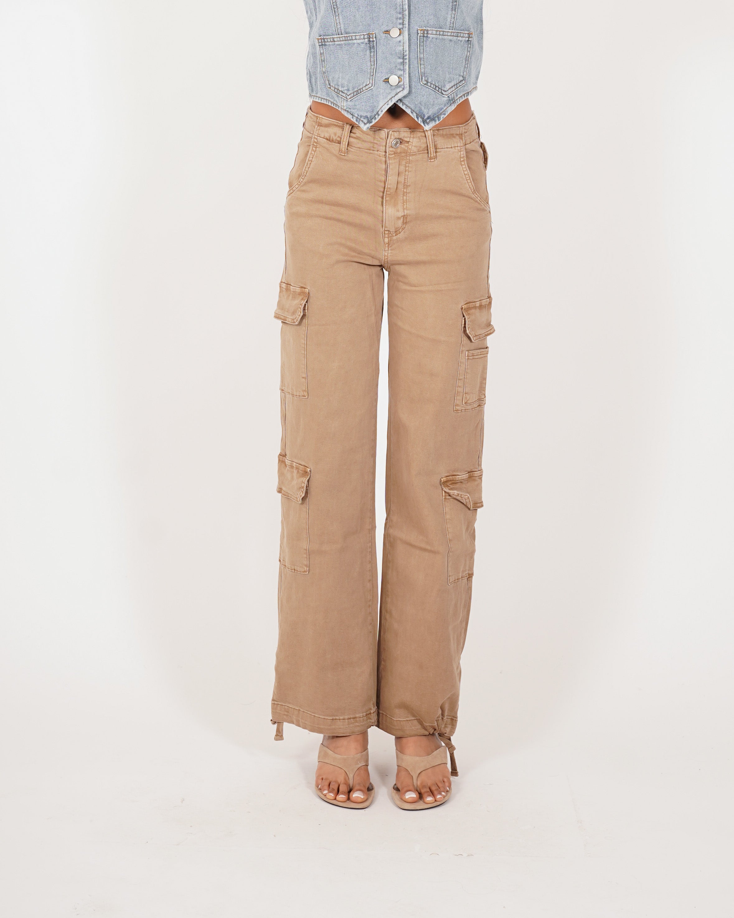 Pantaloni cargo in tessuto di cotone - Nellie