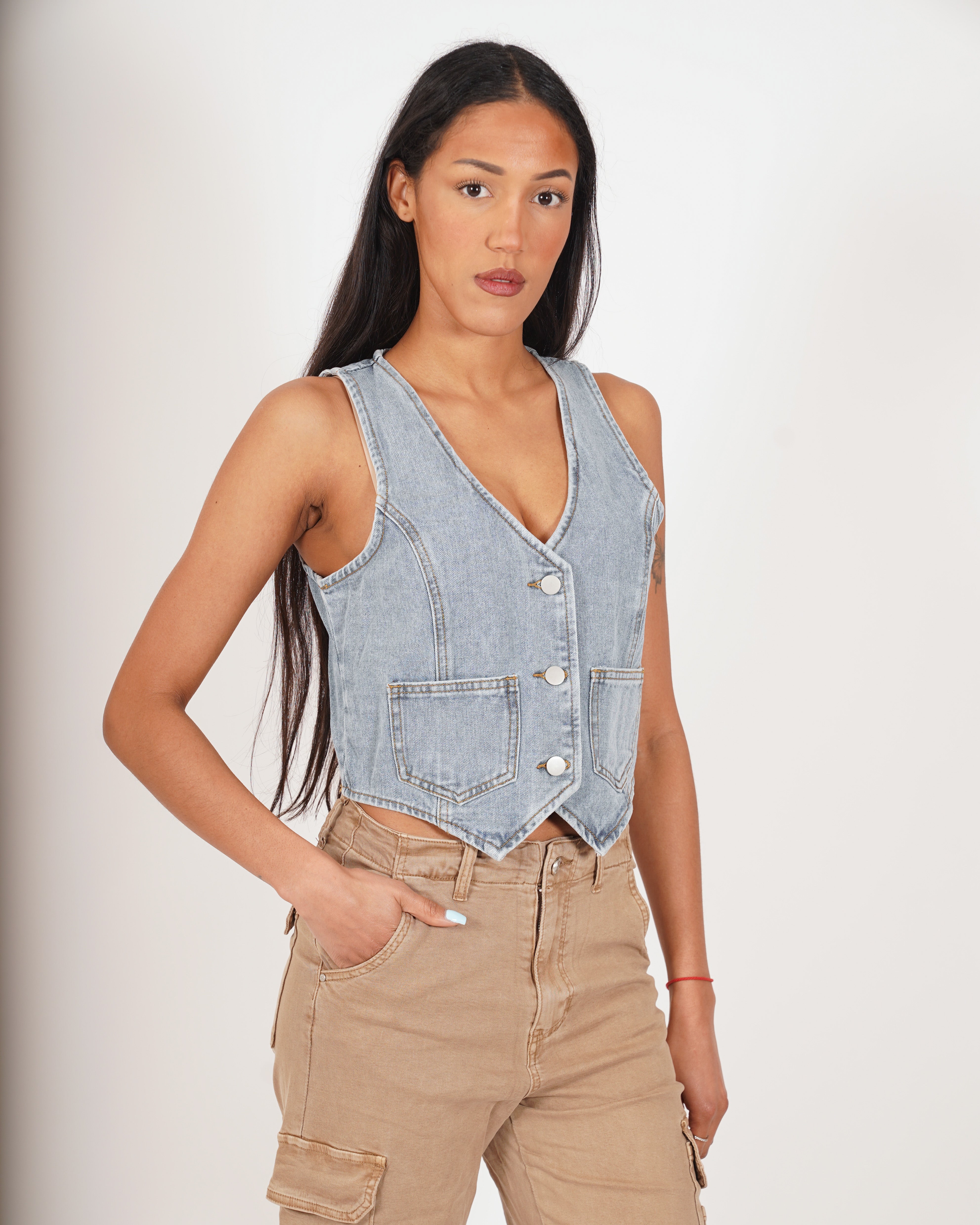 Pantaloni cargo in tessuto di cotone - Nellie