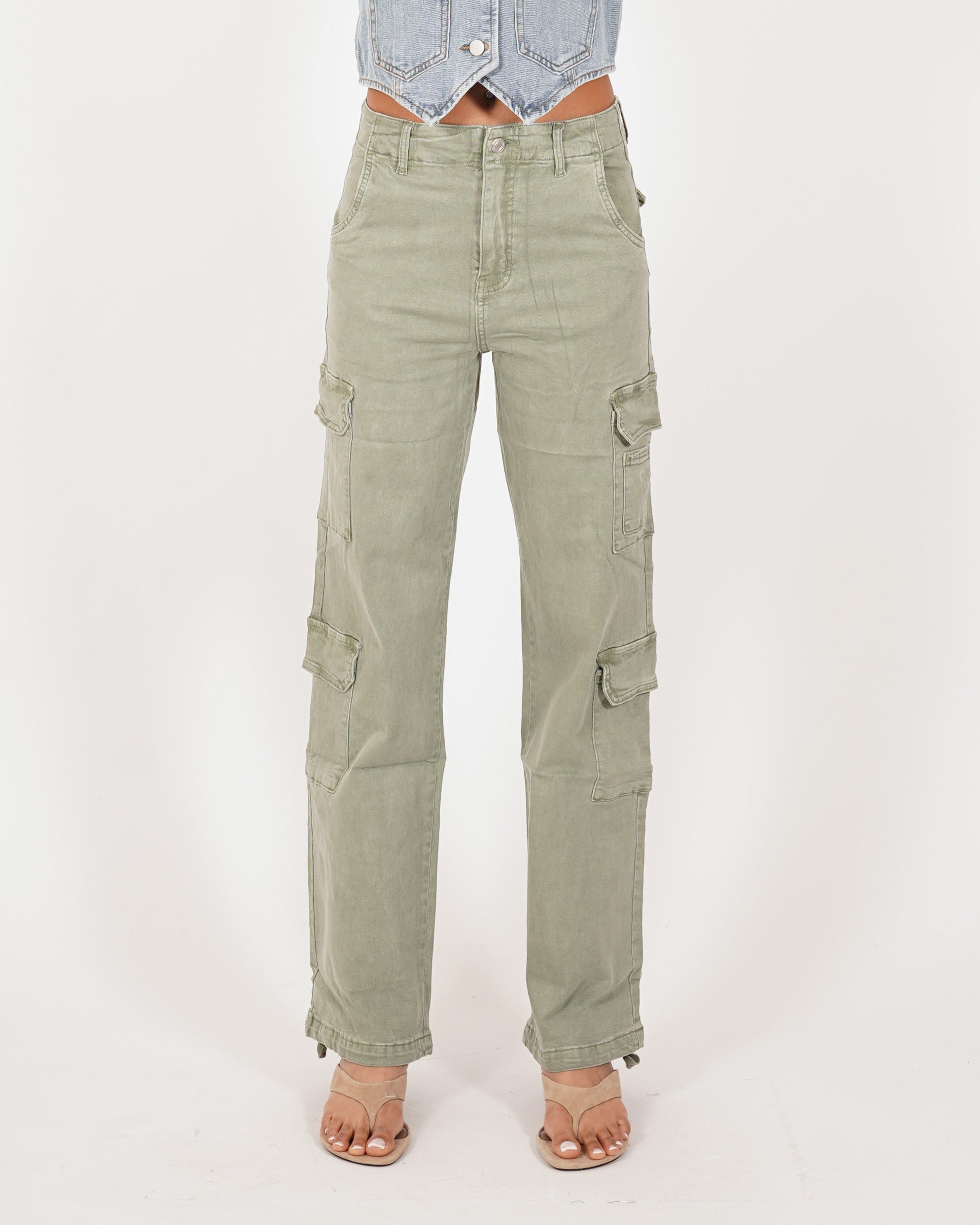 Pantaloni cargo in tessuto di cotone - Nellie