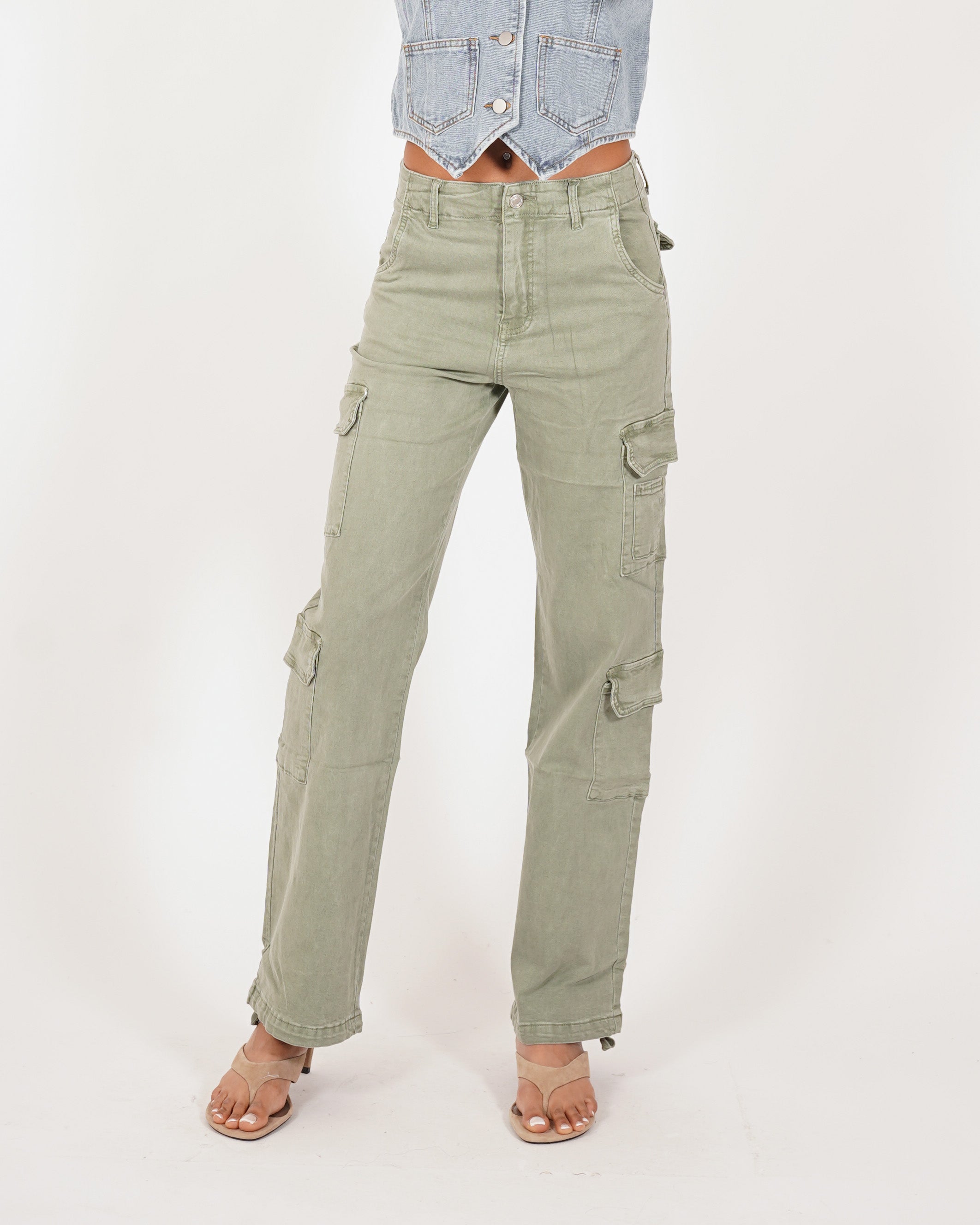 Pantaloni cargo in tessuto di cotone - Nellie