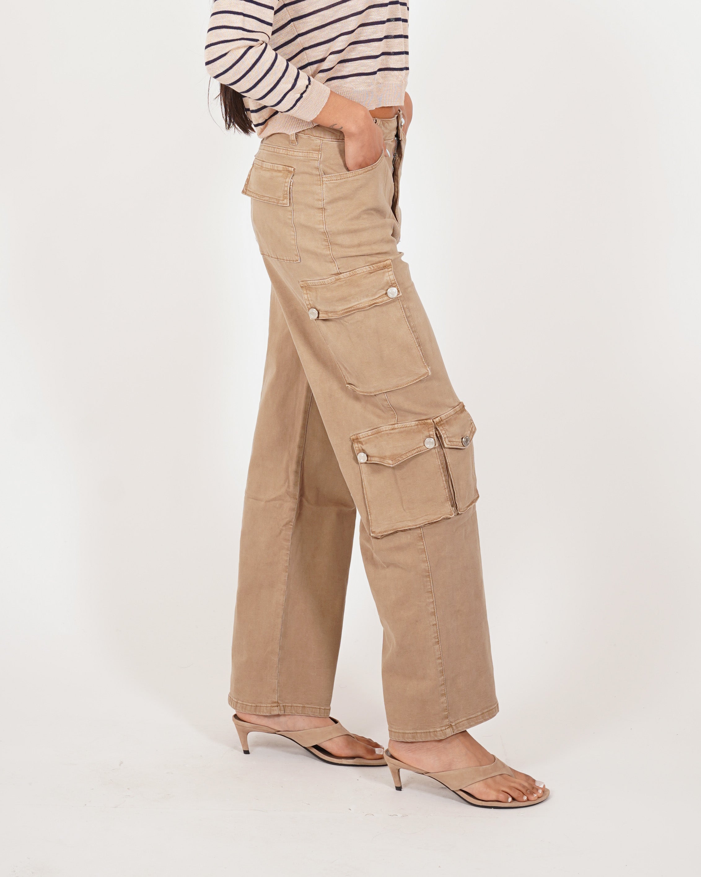 Pantaloni cargo in tessuto di cotone - Arabella