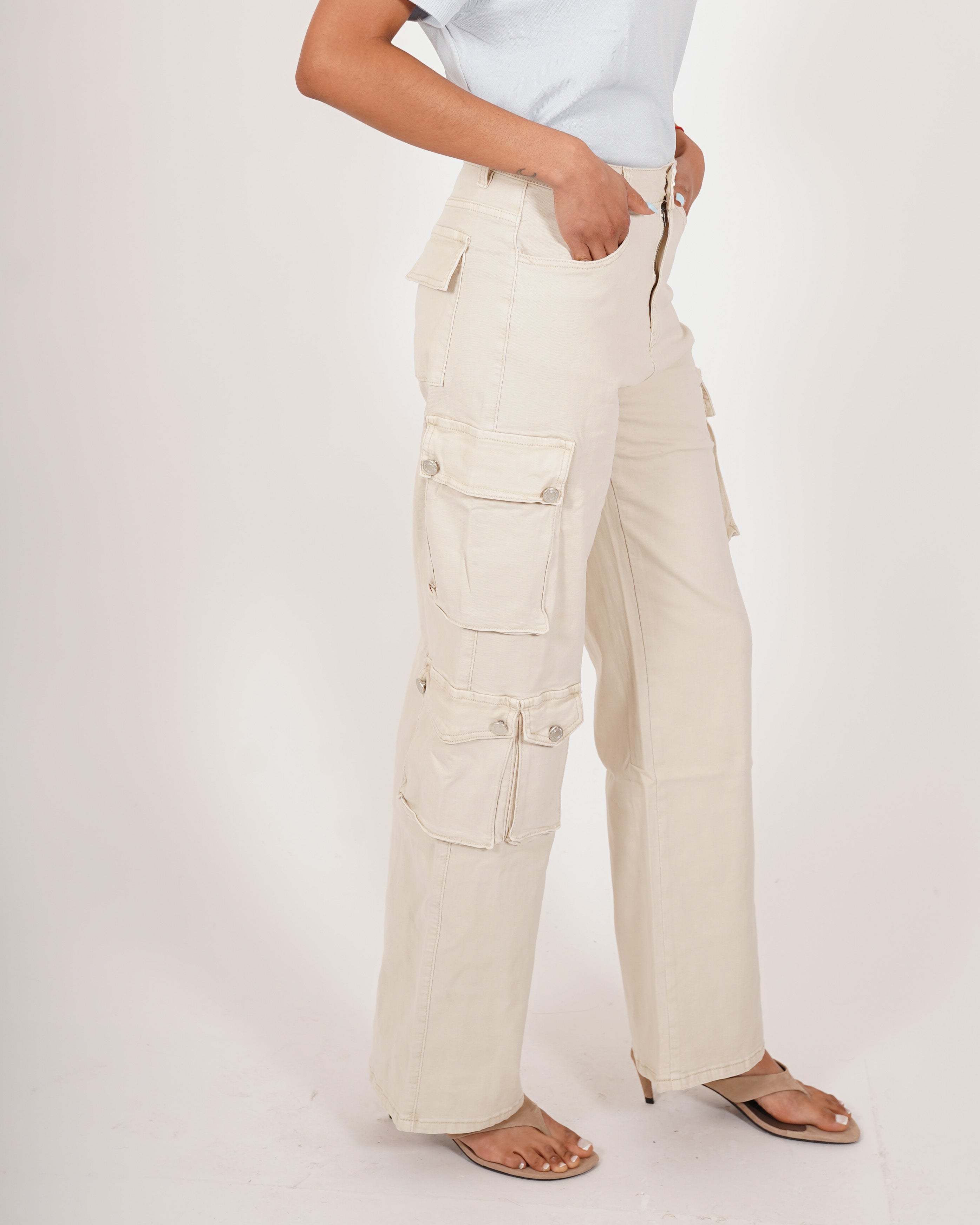 Pantaloni cargo in tessuto di cotone - Arabella