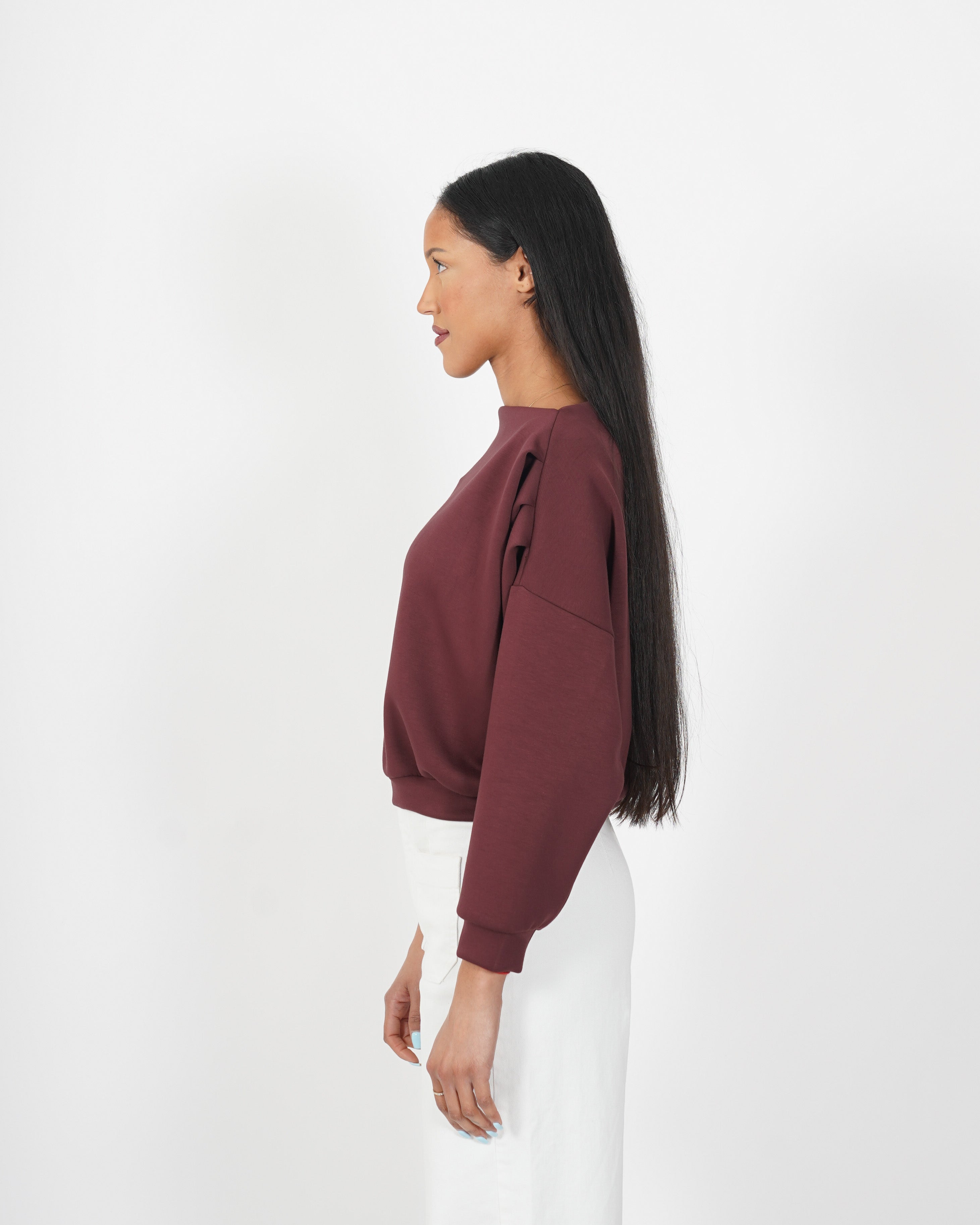 Felpa asimmetrica in viscosa - Vanoni