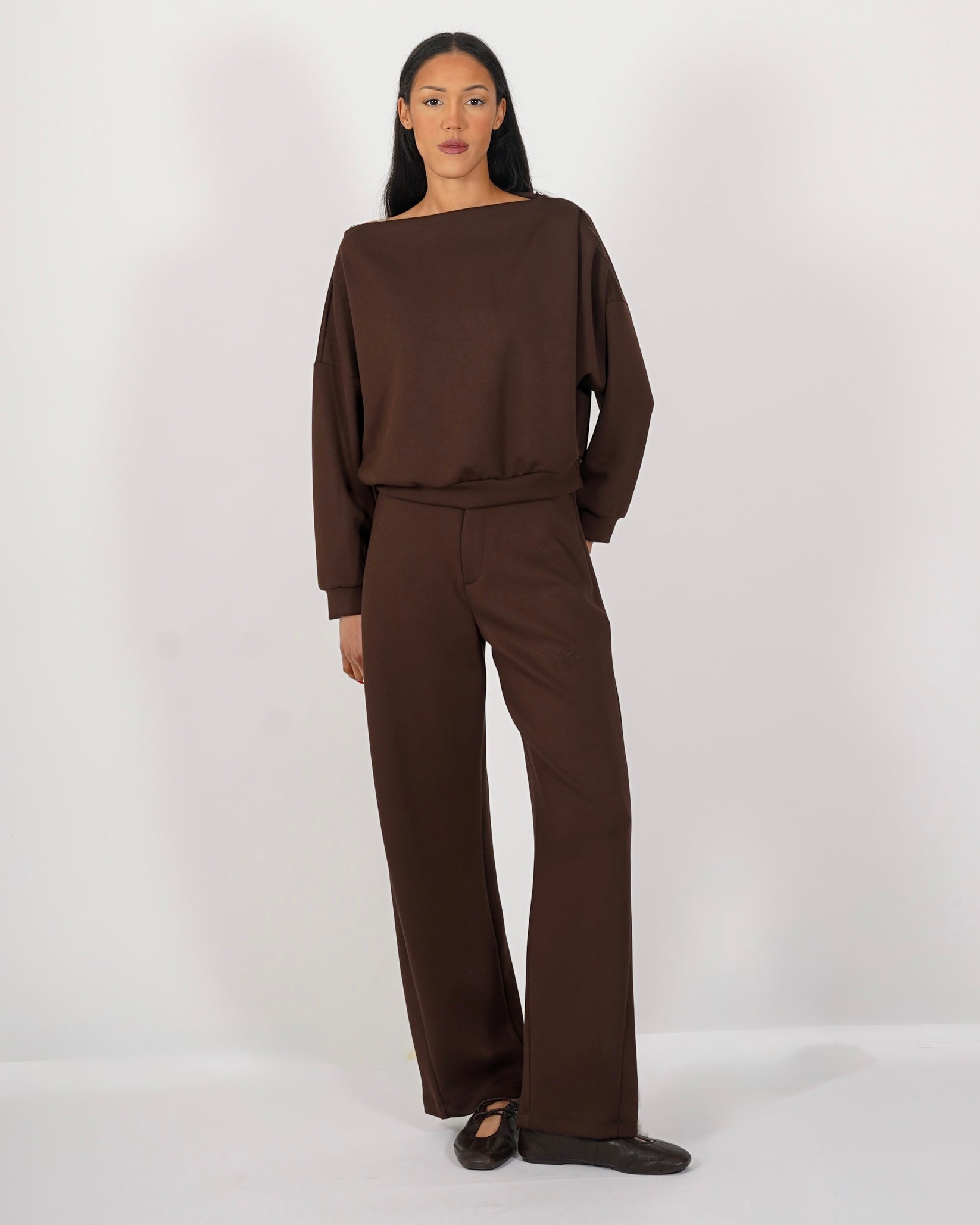 Pantaloni regular fit in felpa - Amorosa