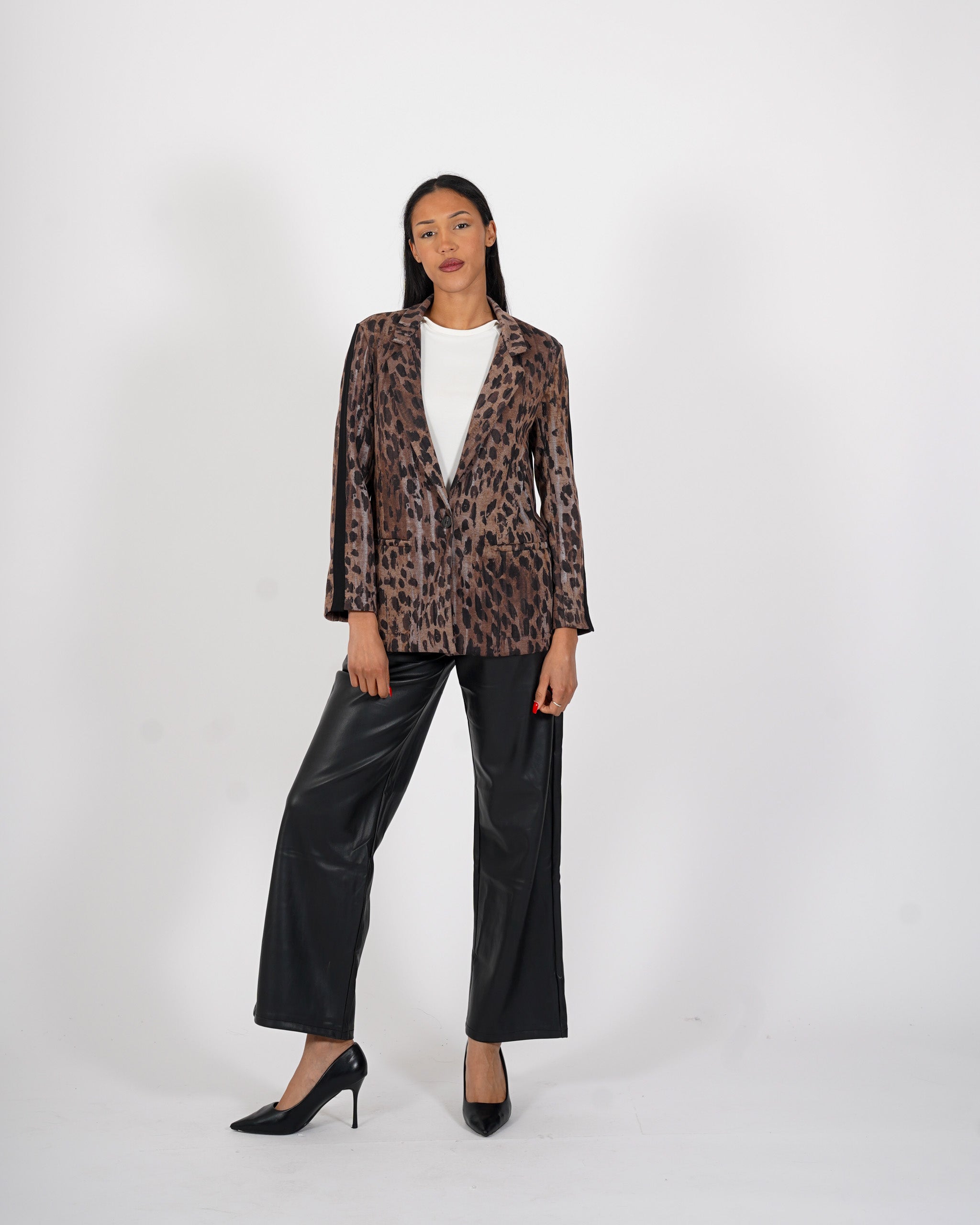 Blazer monopetto stampa maculata - Blinken