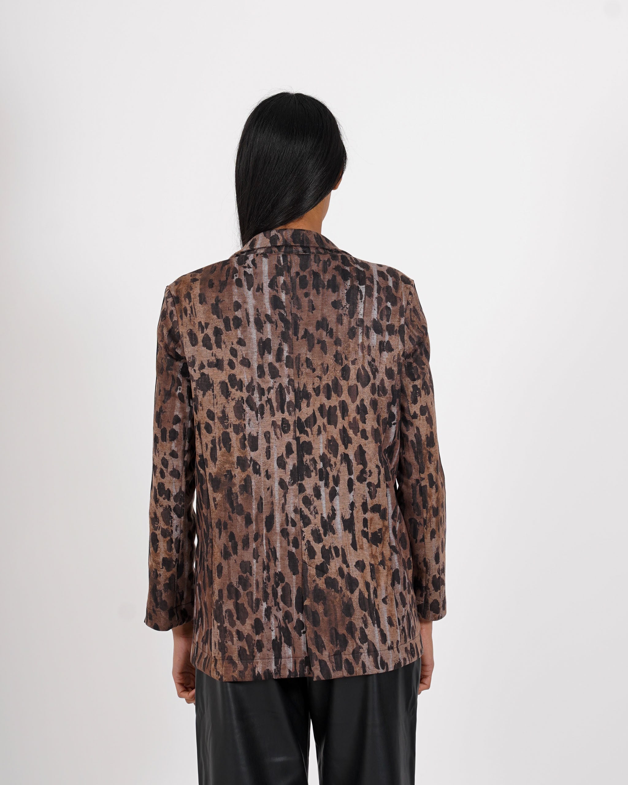 Blazer monopetto stampa maculata - Blinken