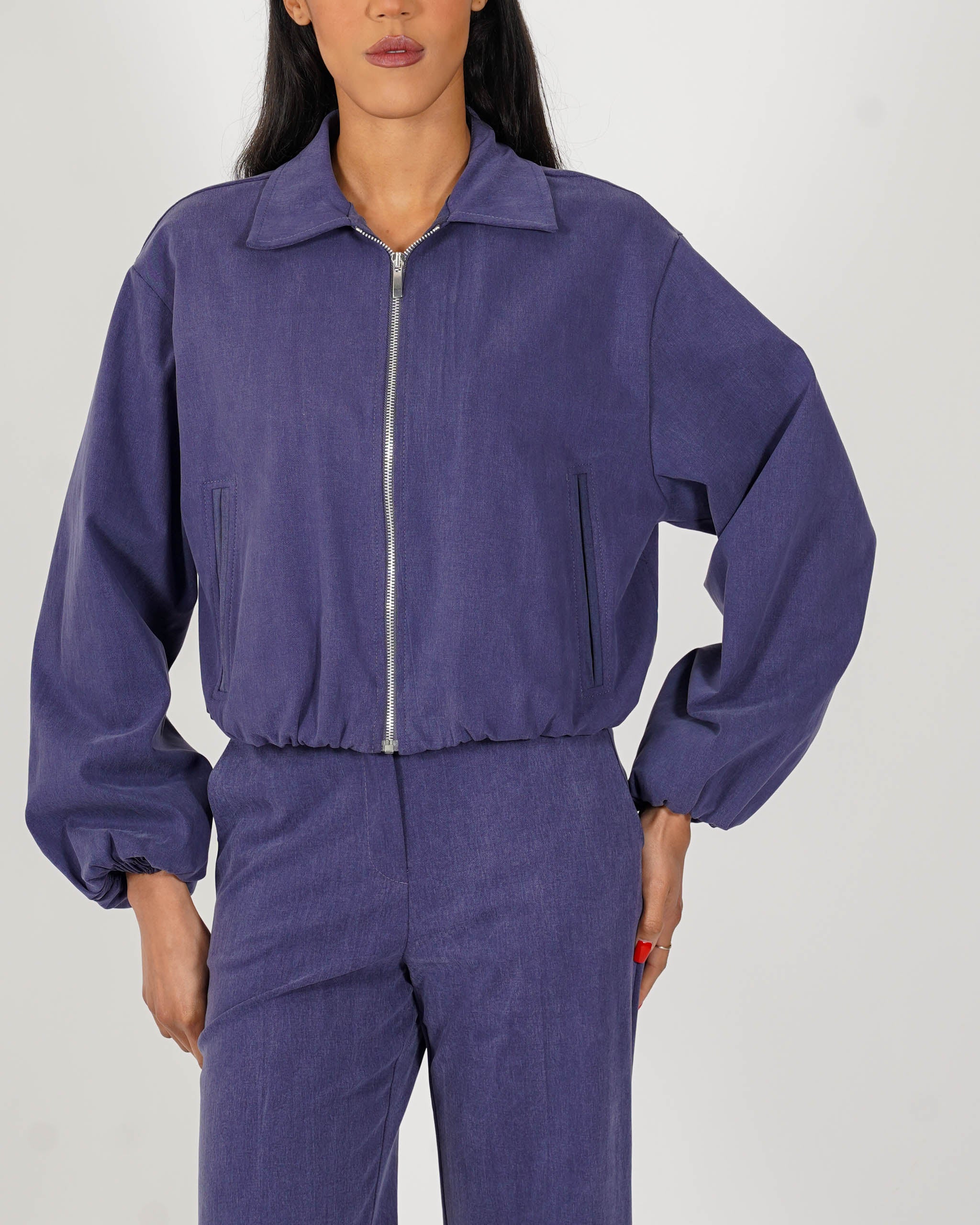 Bomber con zip e tasche - Pastinaca