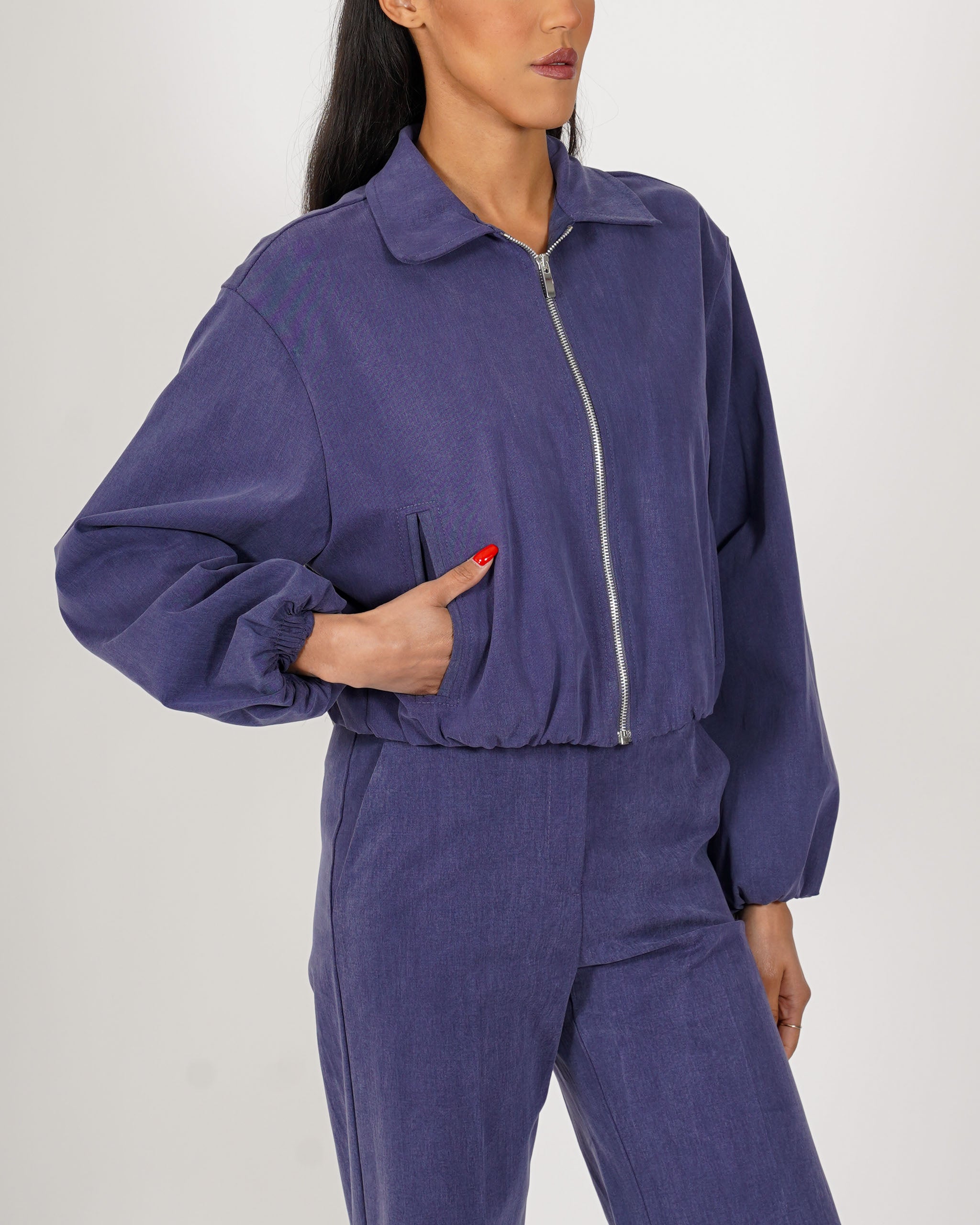 Bomber con zip e tasche - Pastinaca