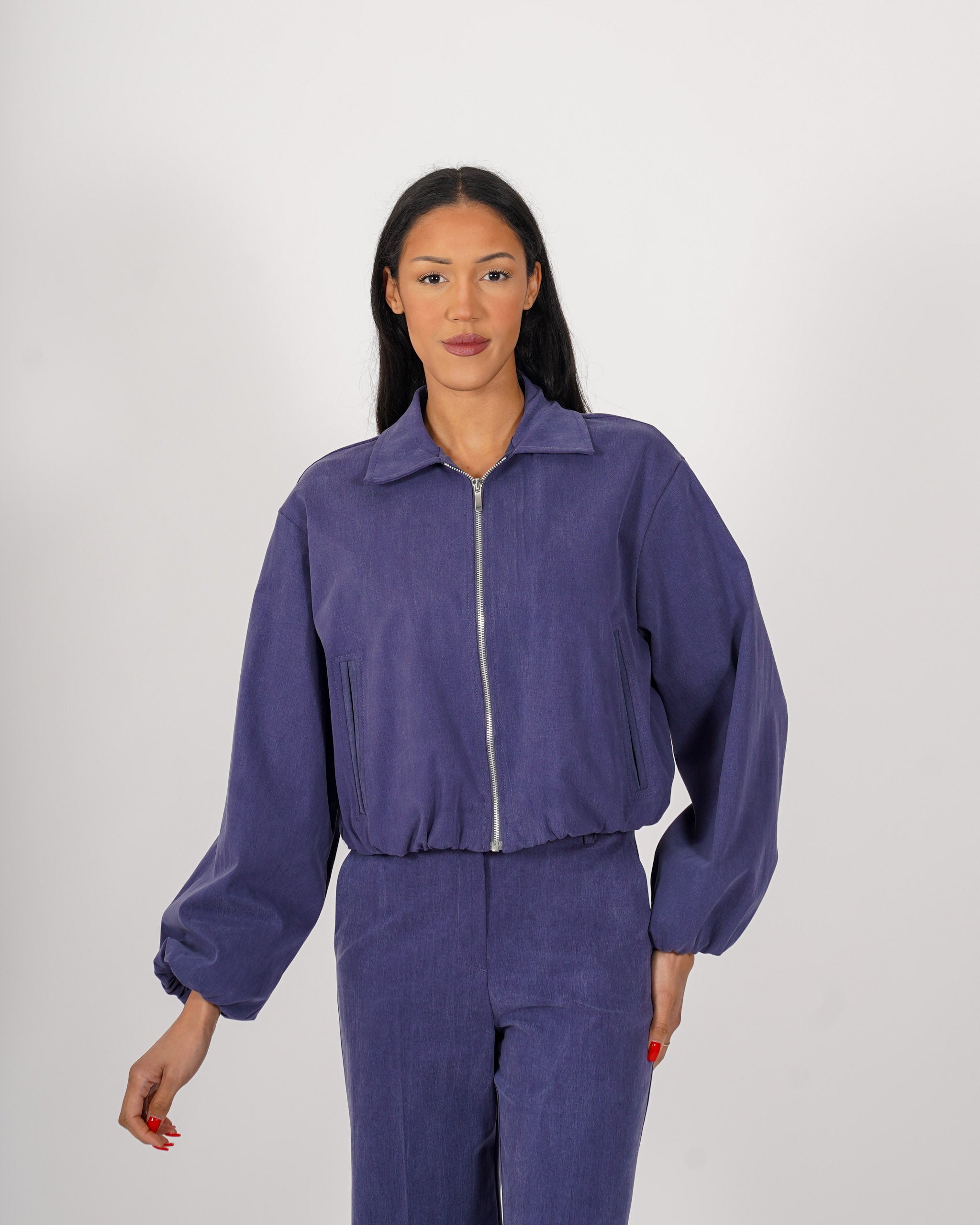Bomber con zip e tasche - Pastinaca
