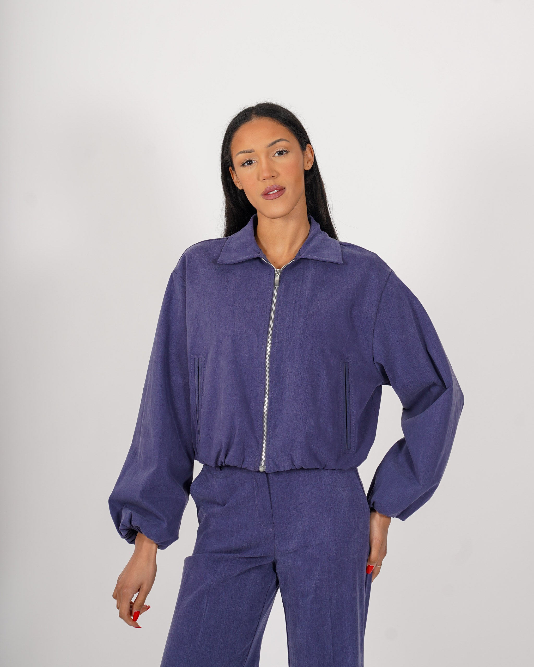 Bomber con zip e tasche - Pastinaca