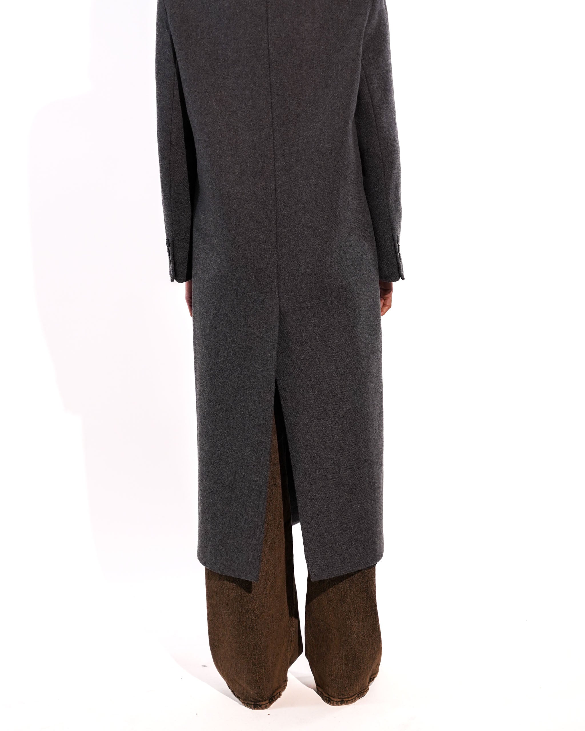 Cappotto lungo monopetto in mano lana - Airone