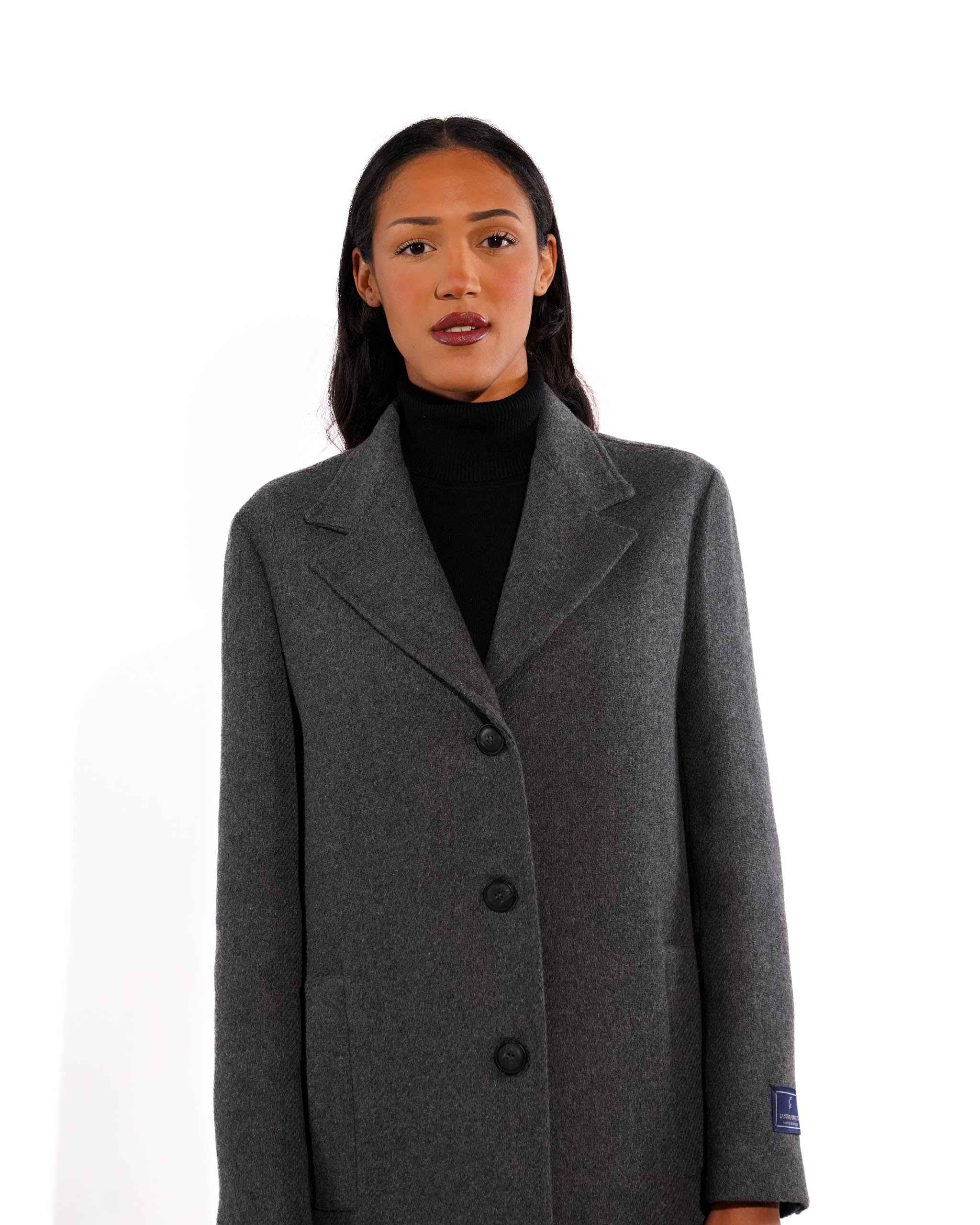 Cappotto lungo monopetto in mano lana - Airone