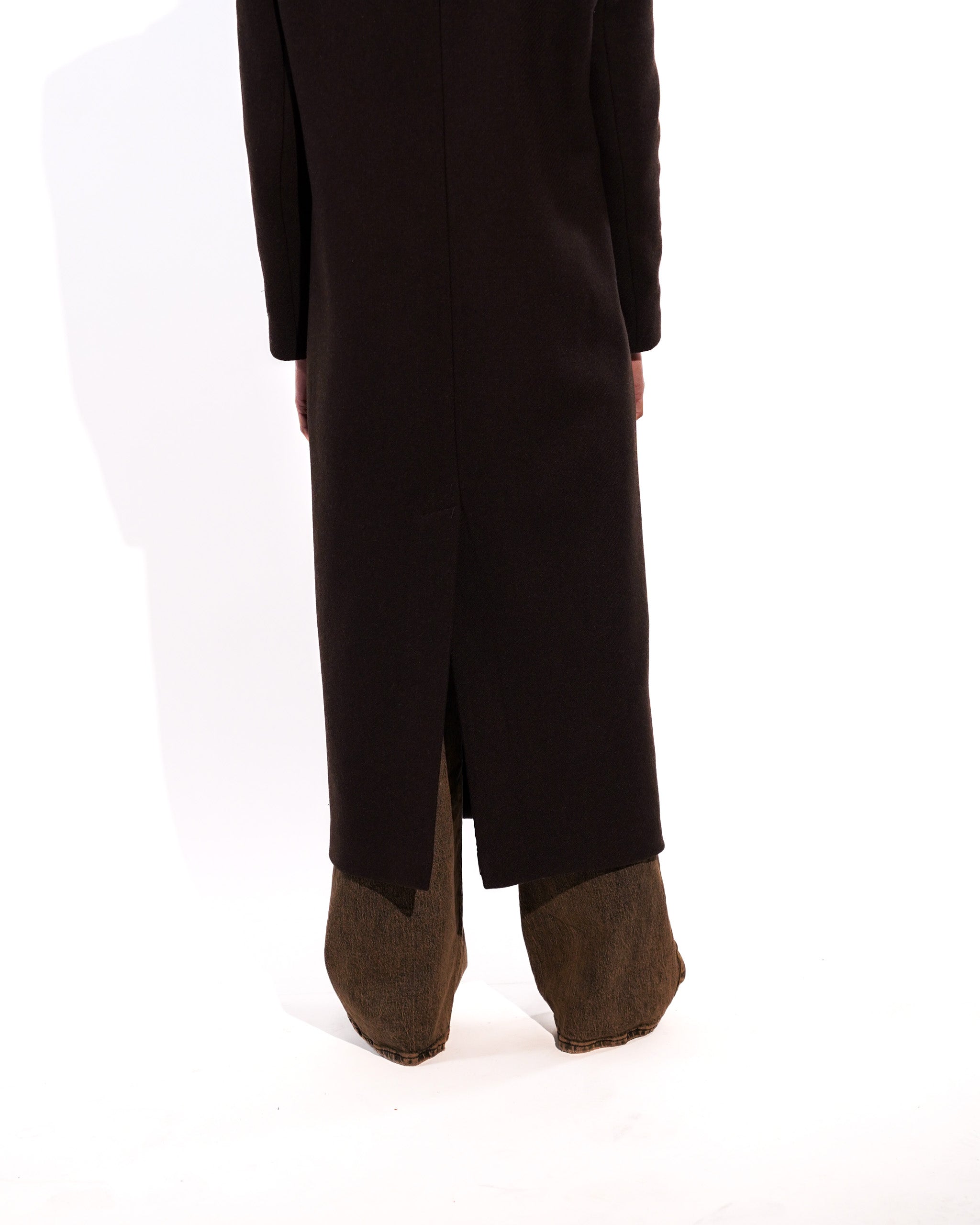 Cappotto lungo doppio petto over in misto lana - Gabriel