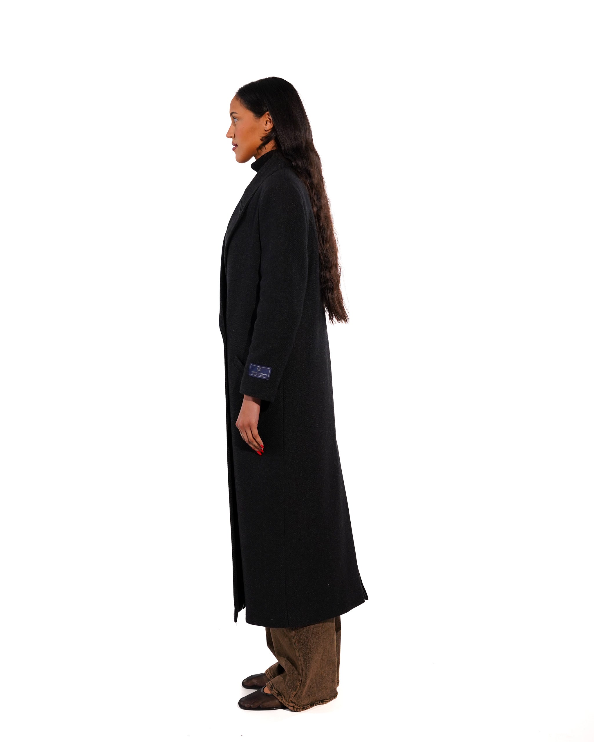 Cappotto lungo doppio petto over in misto lana - Gabriel