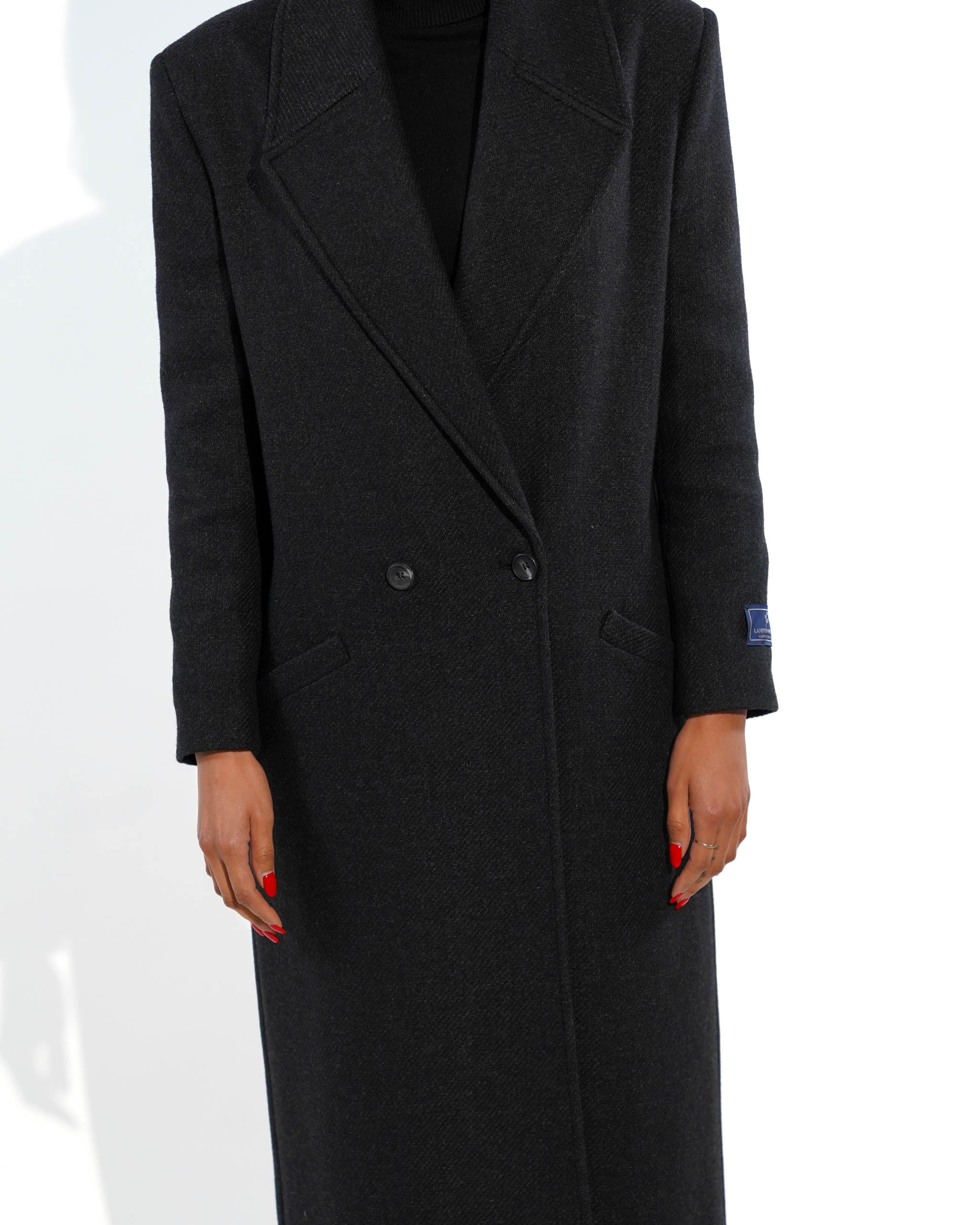 Cappotto lungo doppio petto over in misto lana - Gabriel