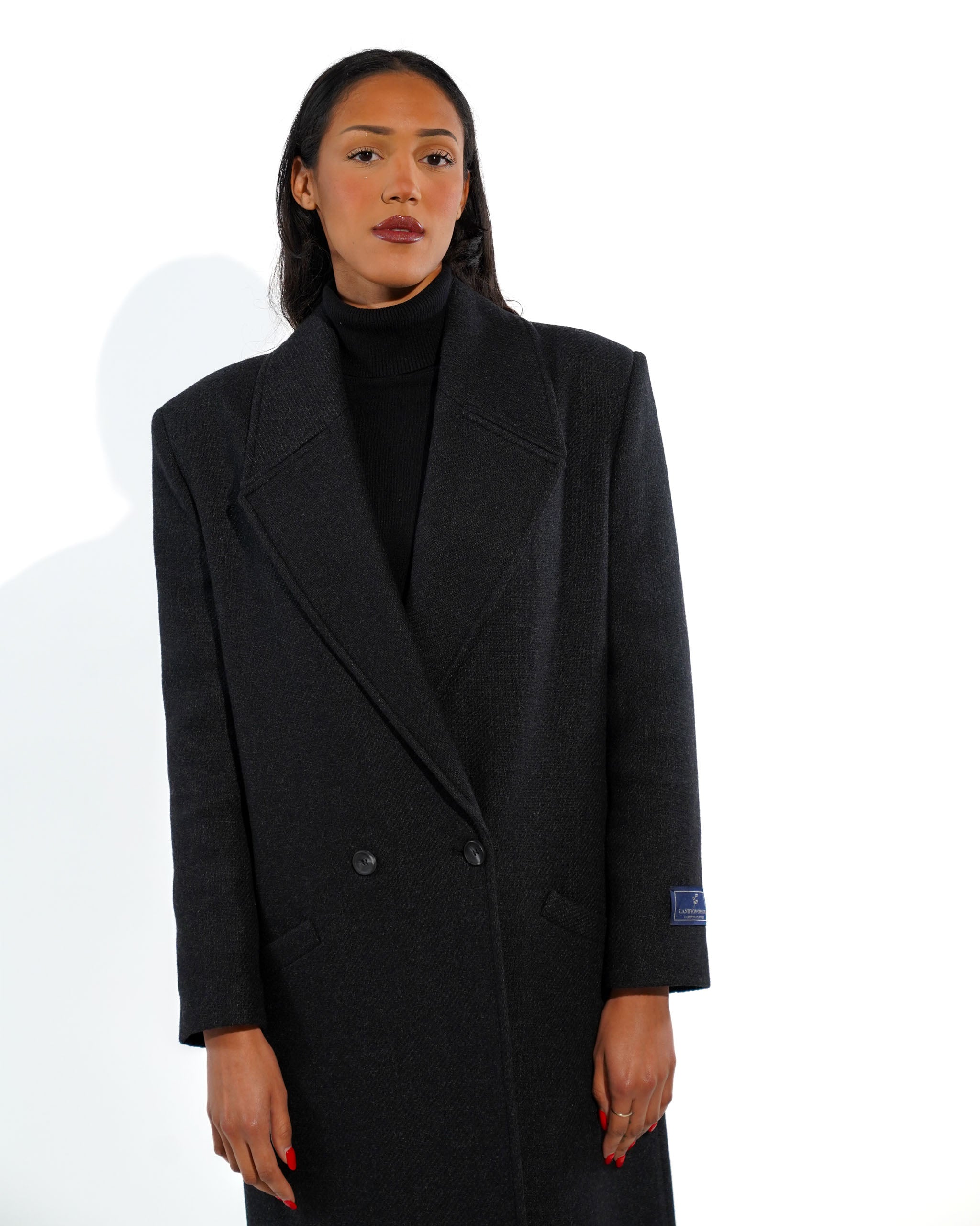 Cappotto lungo doppio petto over in misto lana - Gabriel