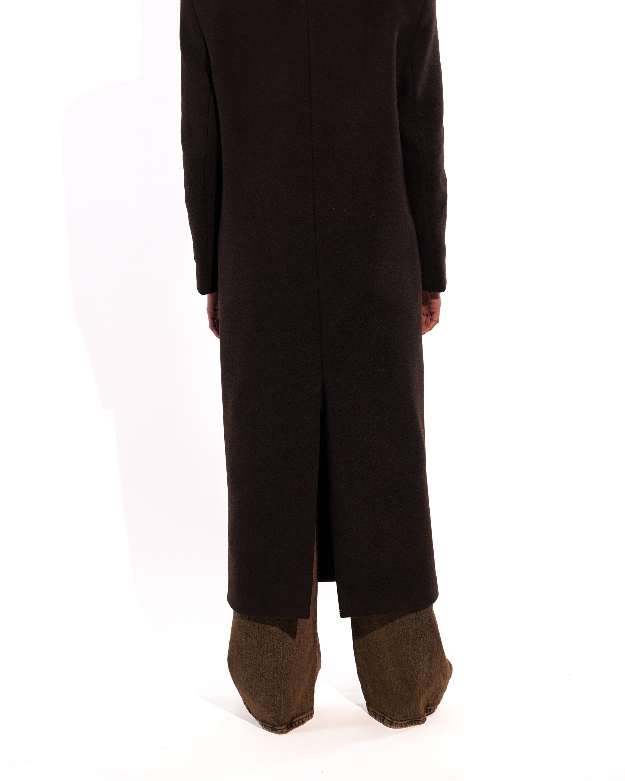 Cappotto lungo doppio petto in misto lana - Antonia