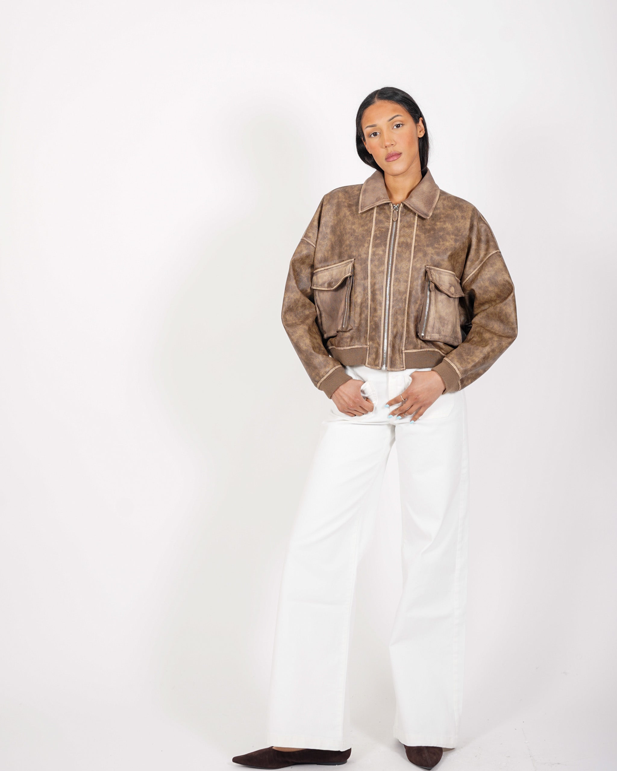 Bomber over in ecopelle - Martini