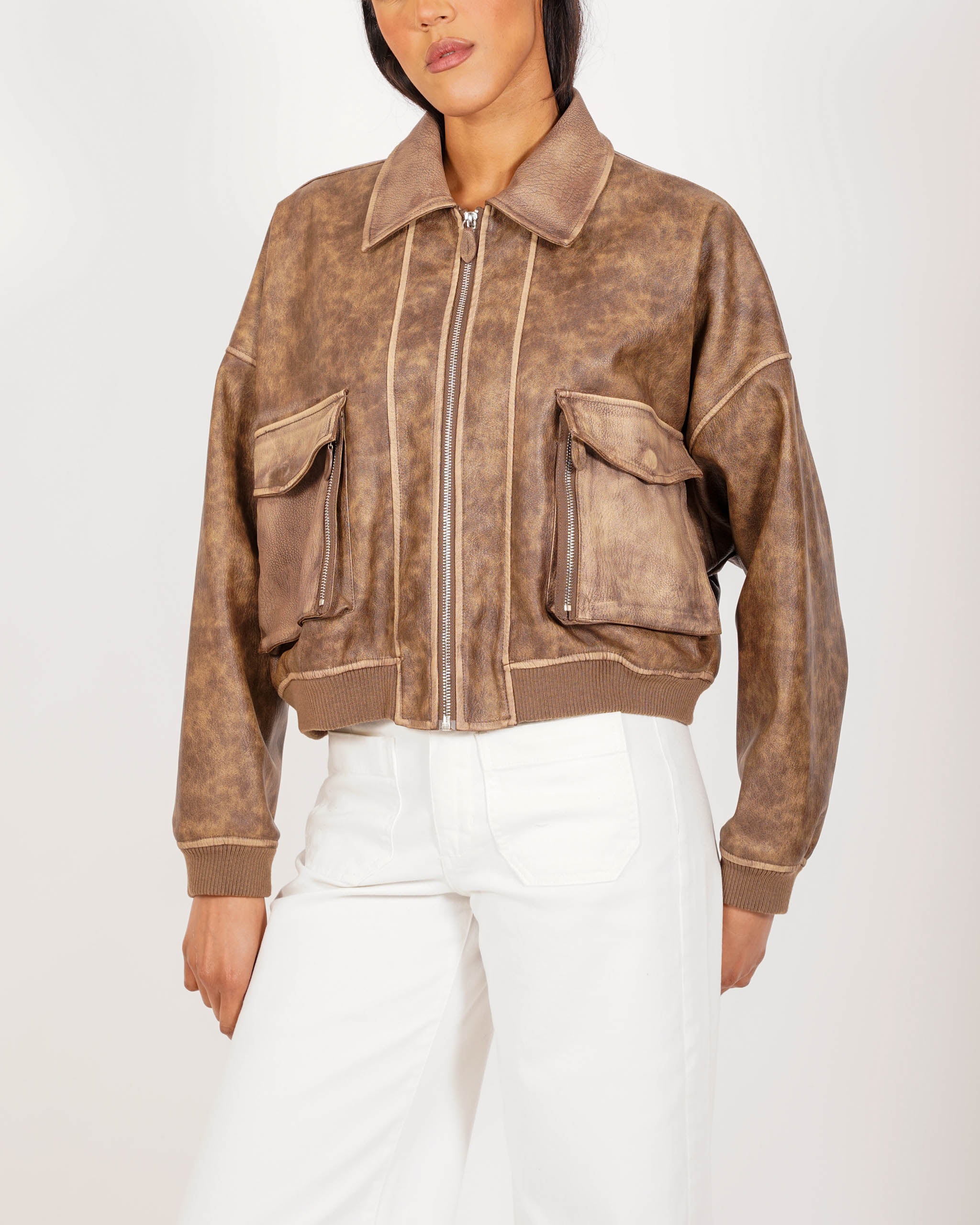 Bomber over in ecopelle - Martini