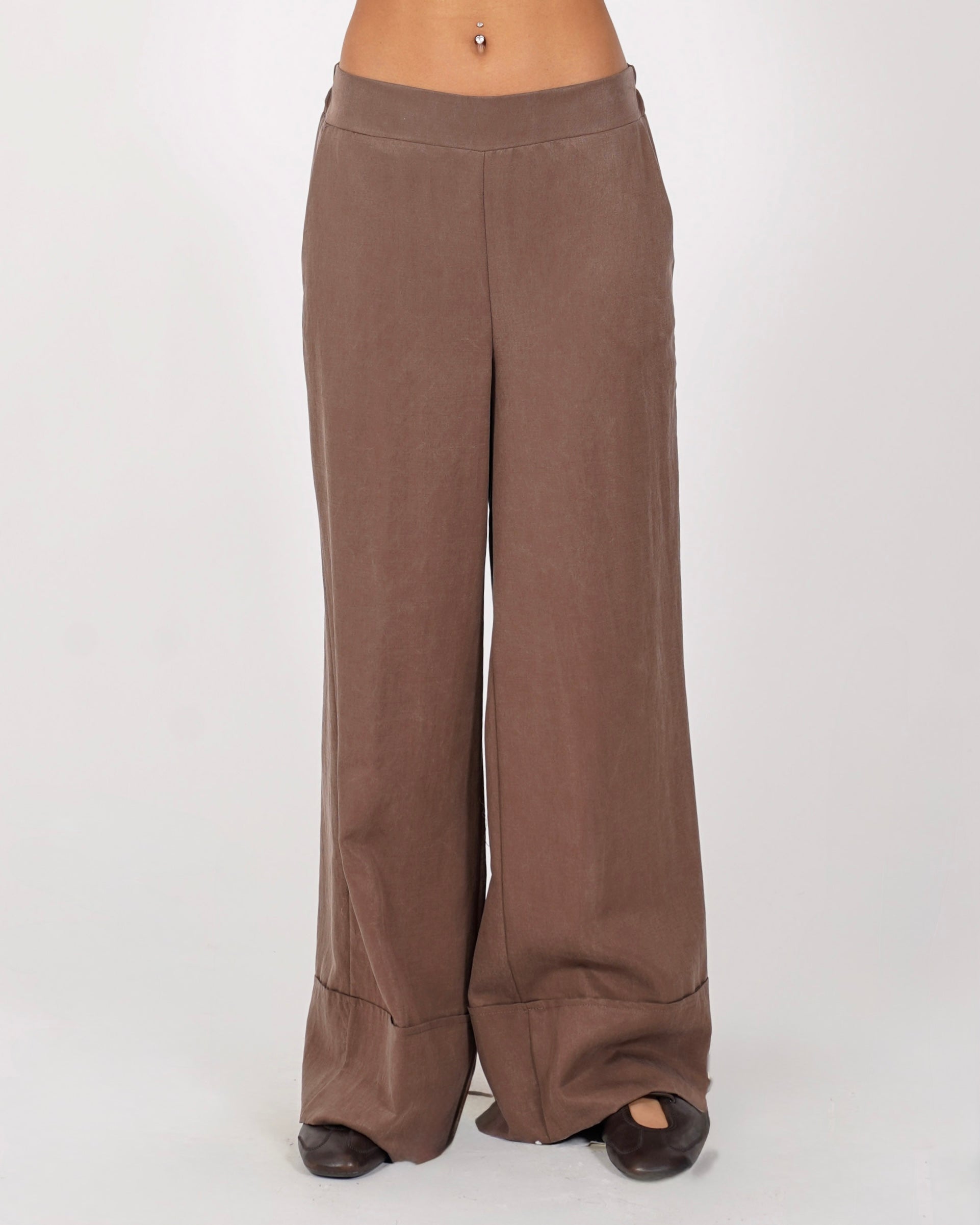 Pantaloni in tessuto fluido gamba larga - Harvej