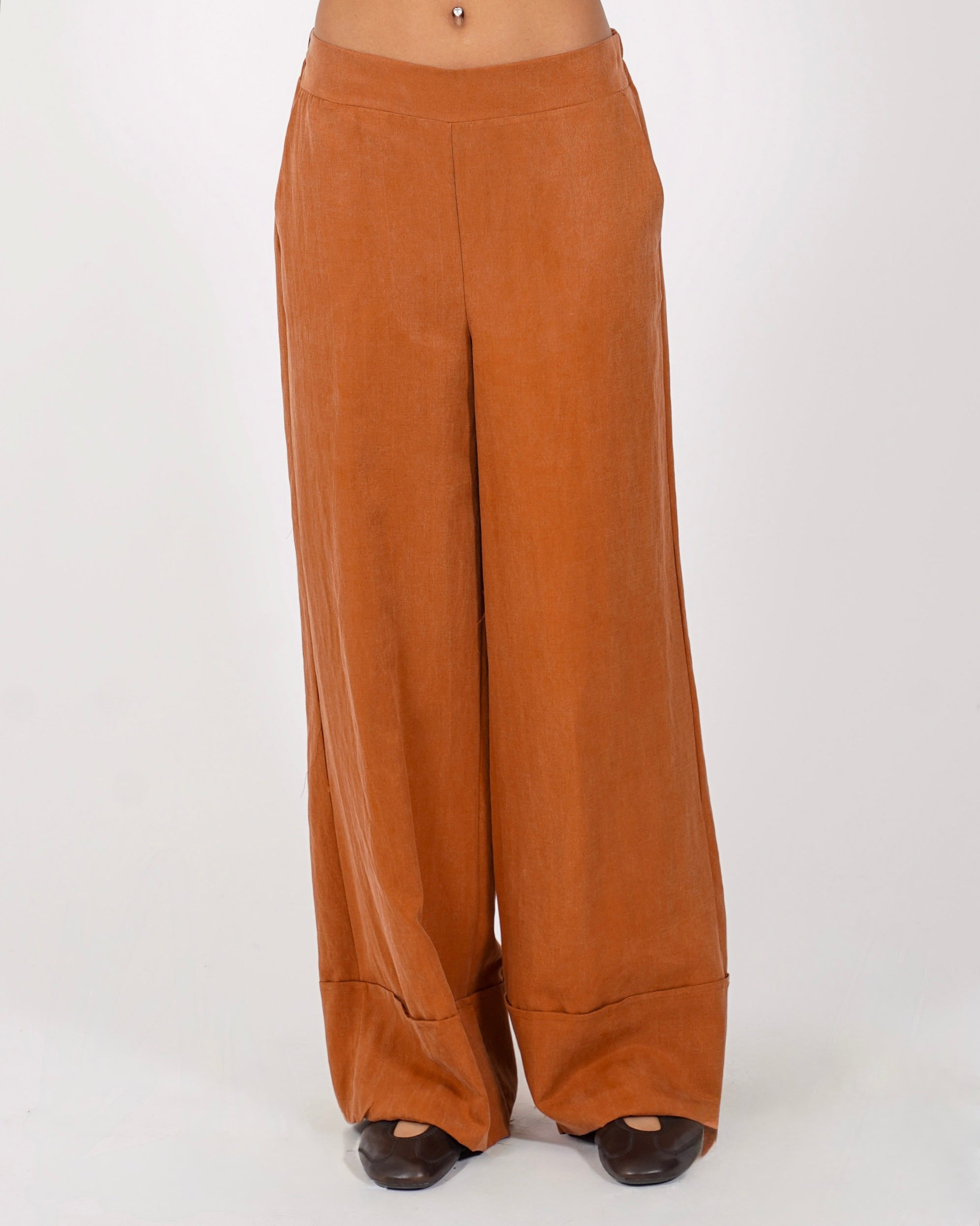 Pantaloni in tessuto fluido gamba larga - Harvej