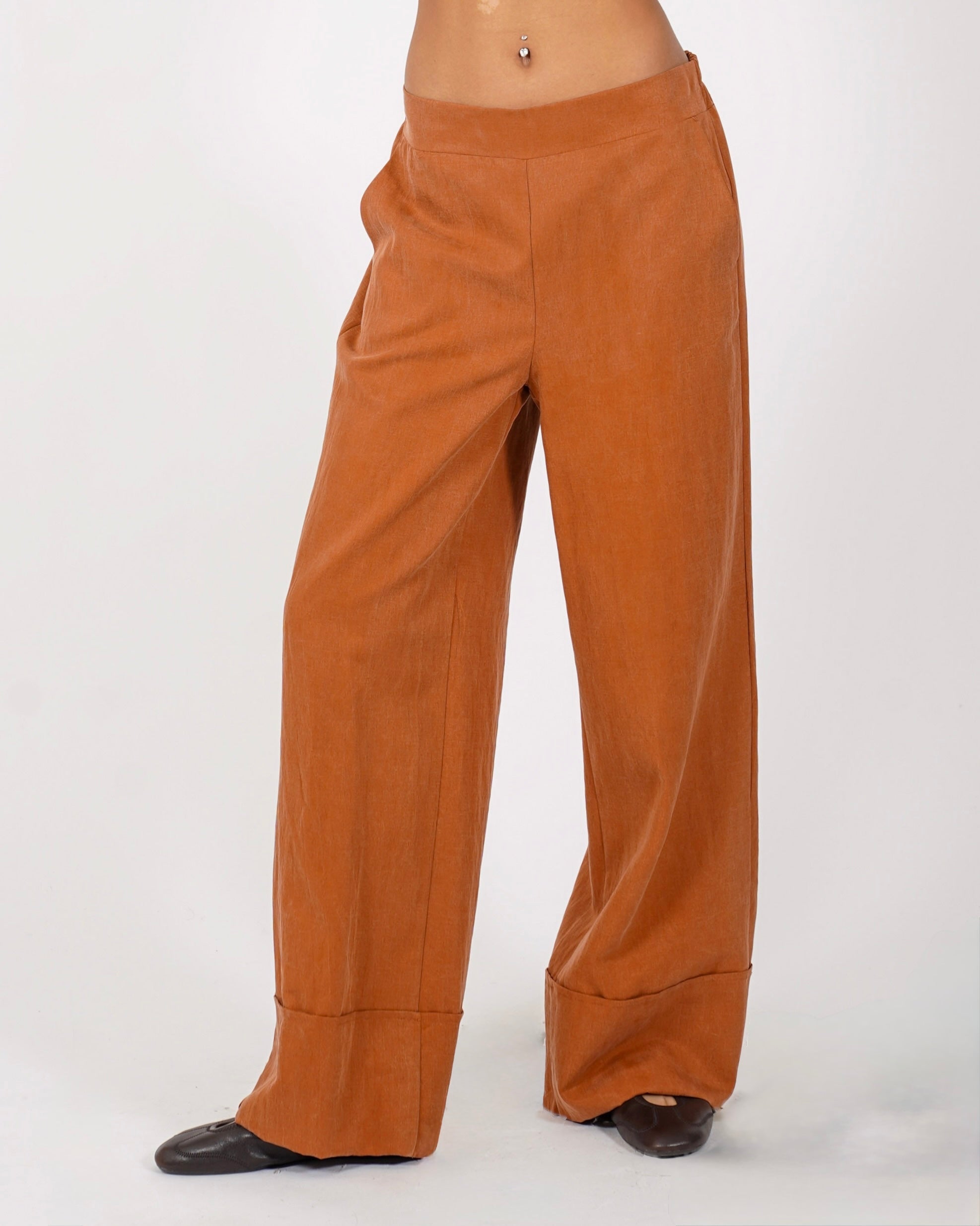 Pantaloni in tessuto fluido gamba larga - Harvej