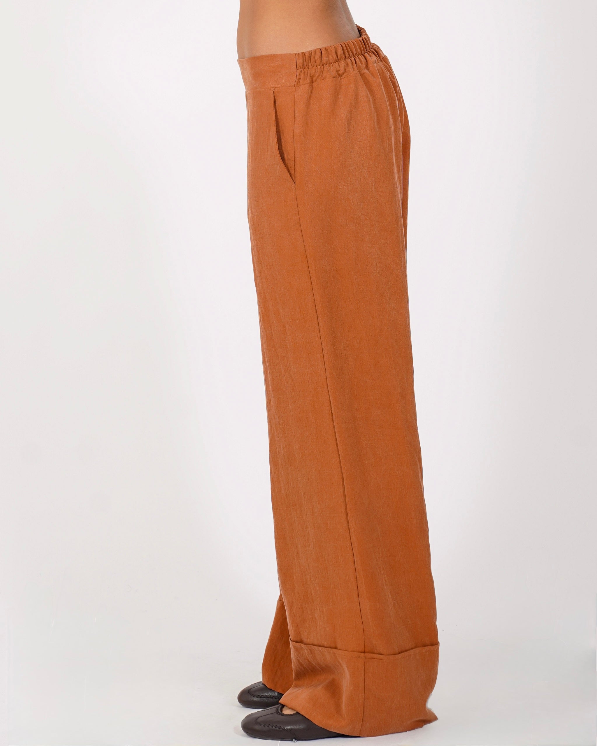 Pantaloni in tessuto fluido gamba larga - Harvej