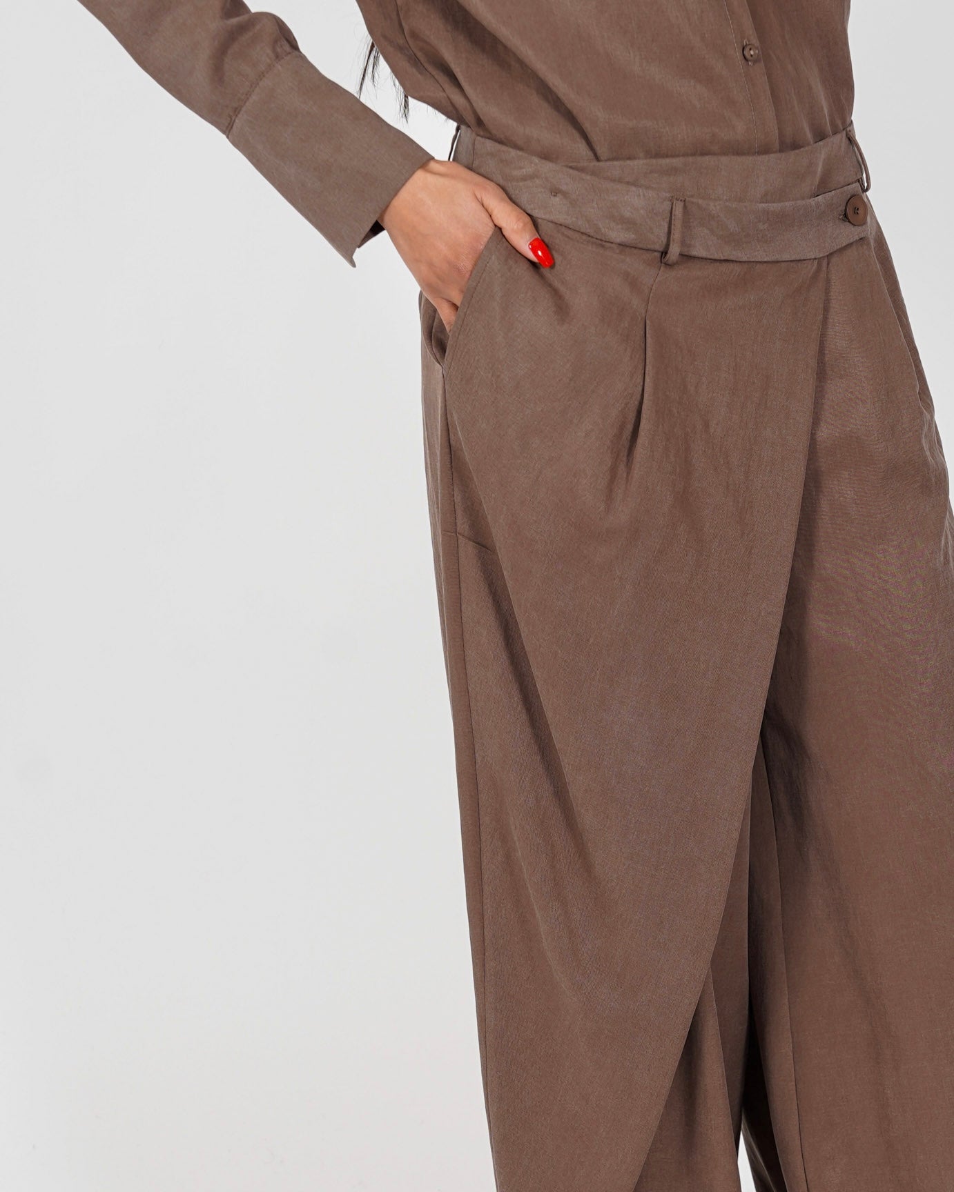Pantaloni con baschina e gamba larga - Celine