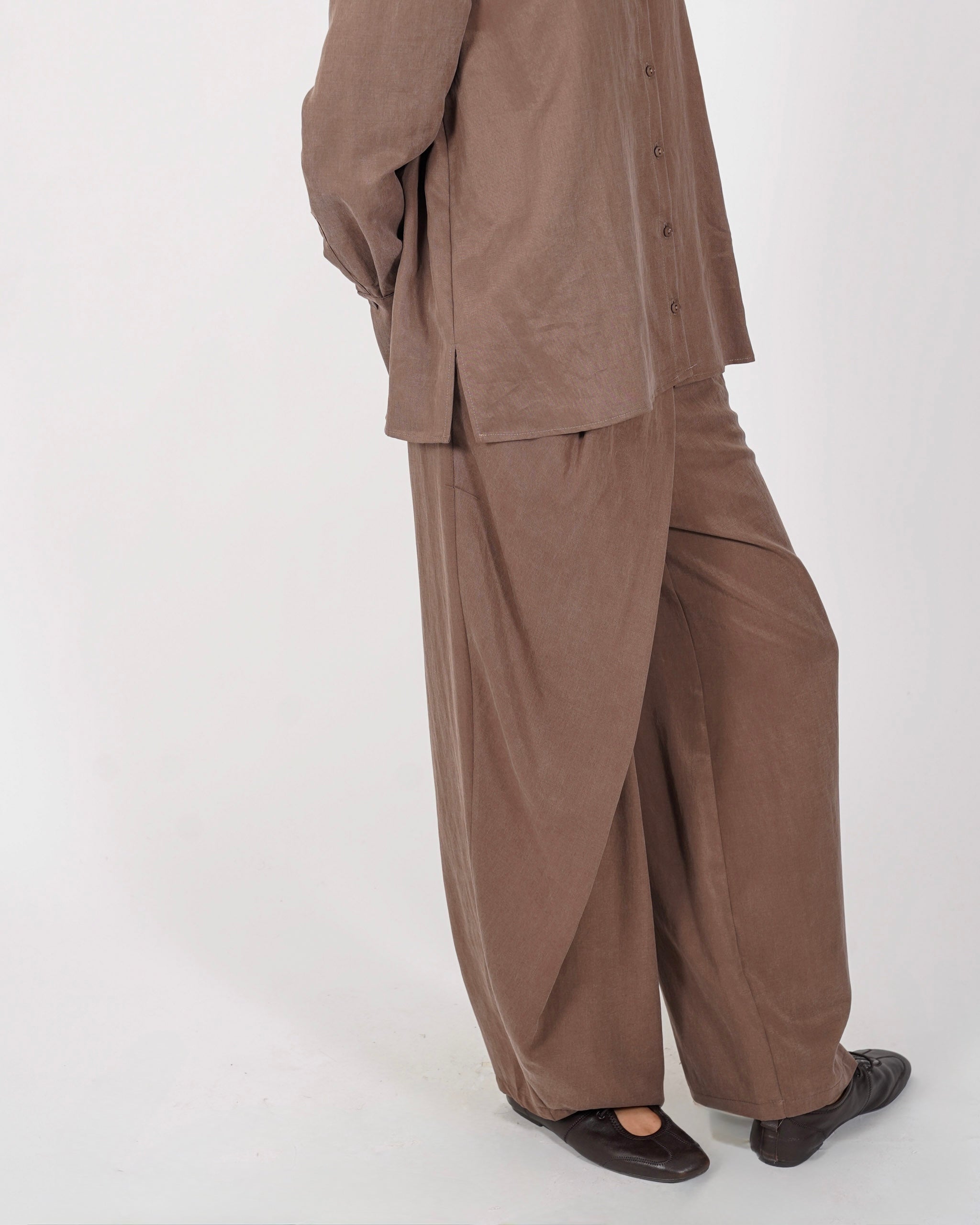 Pantaloni con baschina e gamba larga - Celine