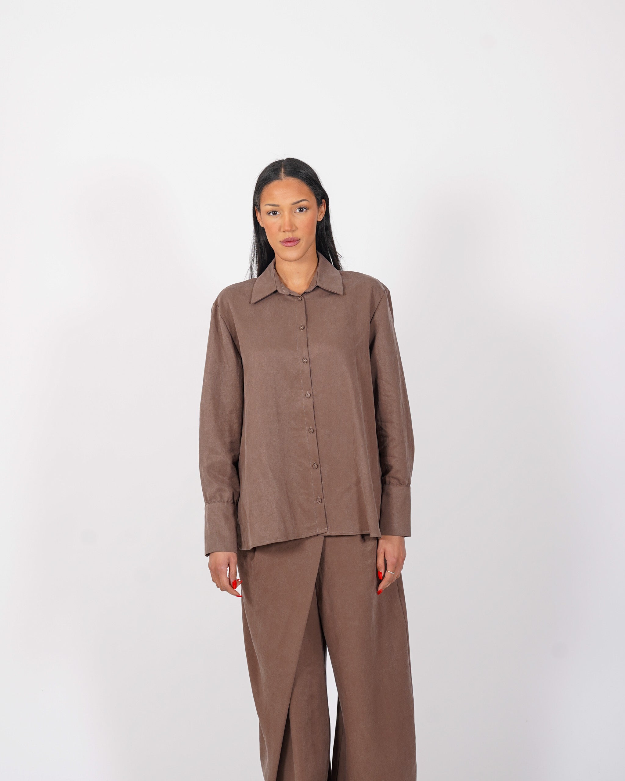 Camicia over con dettaglio sul lato - Desideria