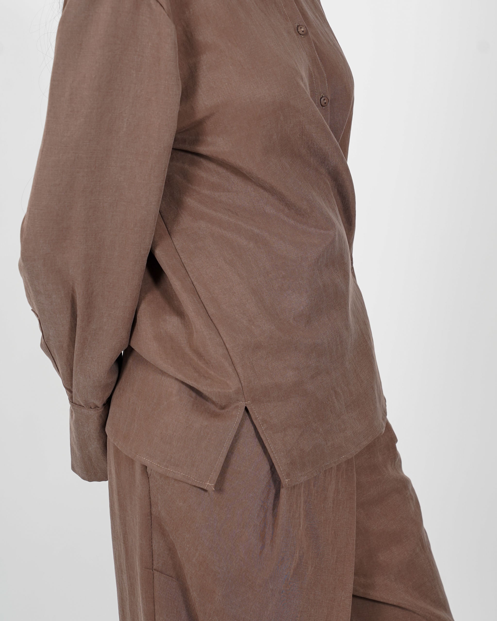 Camicia over con dettaglio sul lato - Desideria