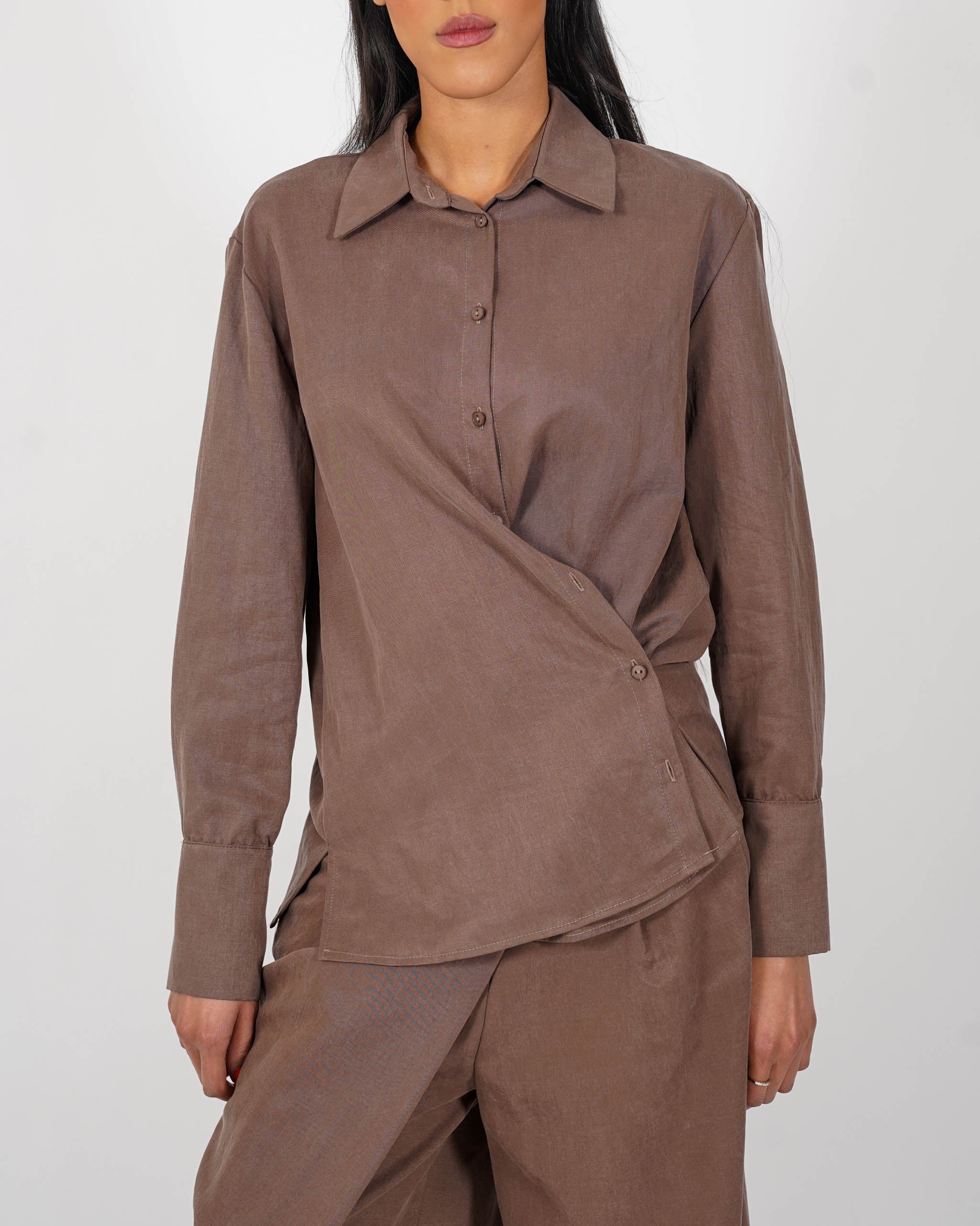 Camicia over con dettaglio sul lato - Desideria