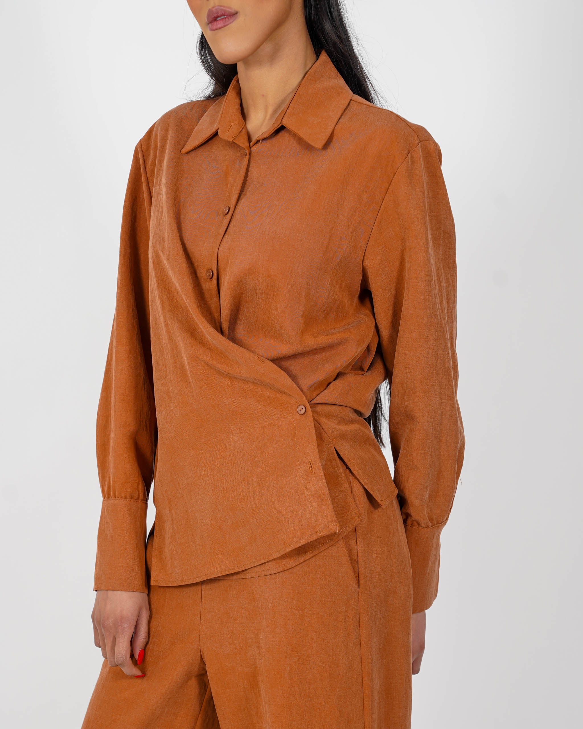 Camicia over con dettaglio sul lato - Desideria