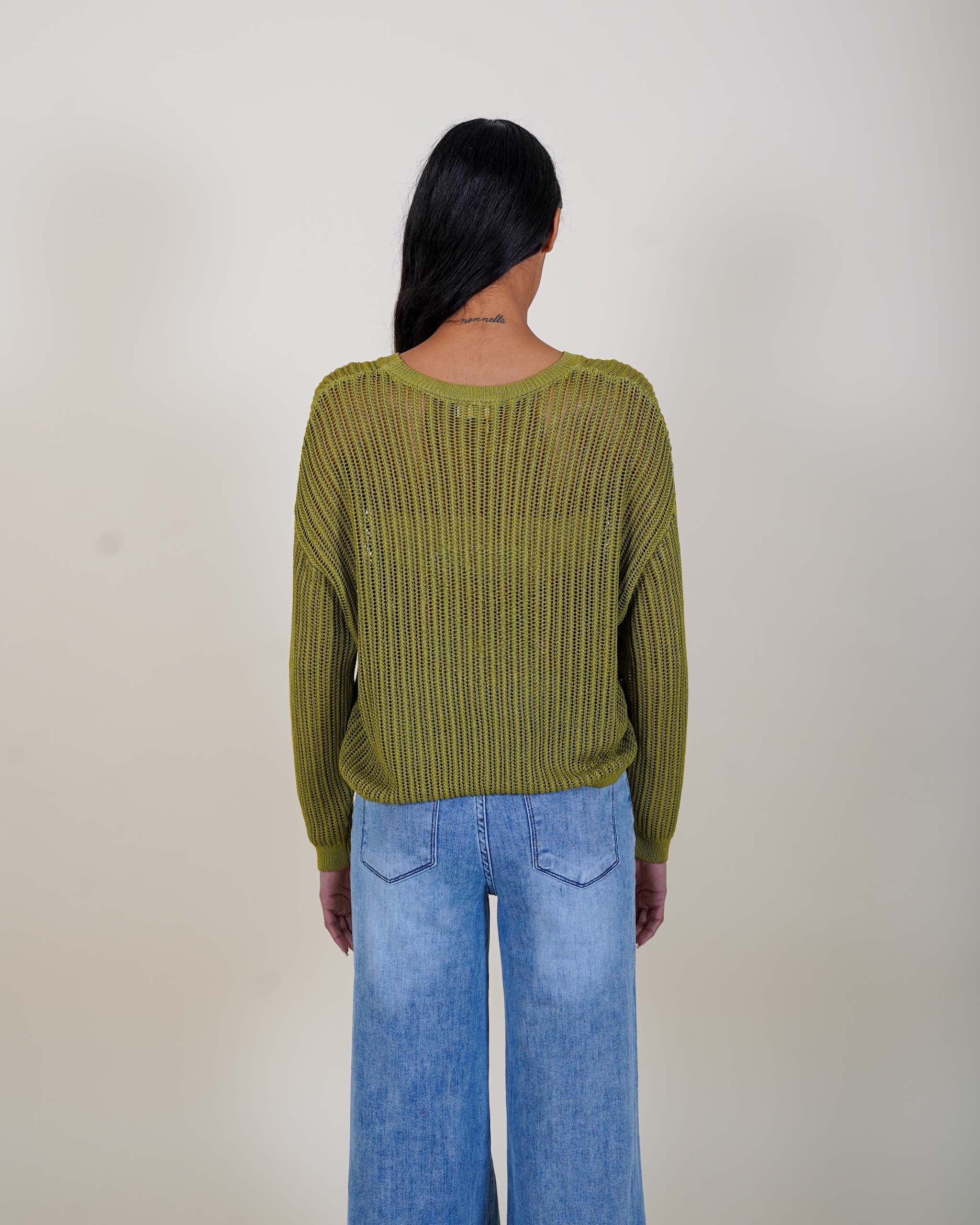 Maglia girocollo traforata - Fuffy