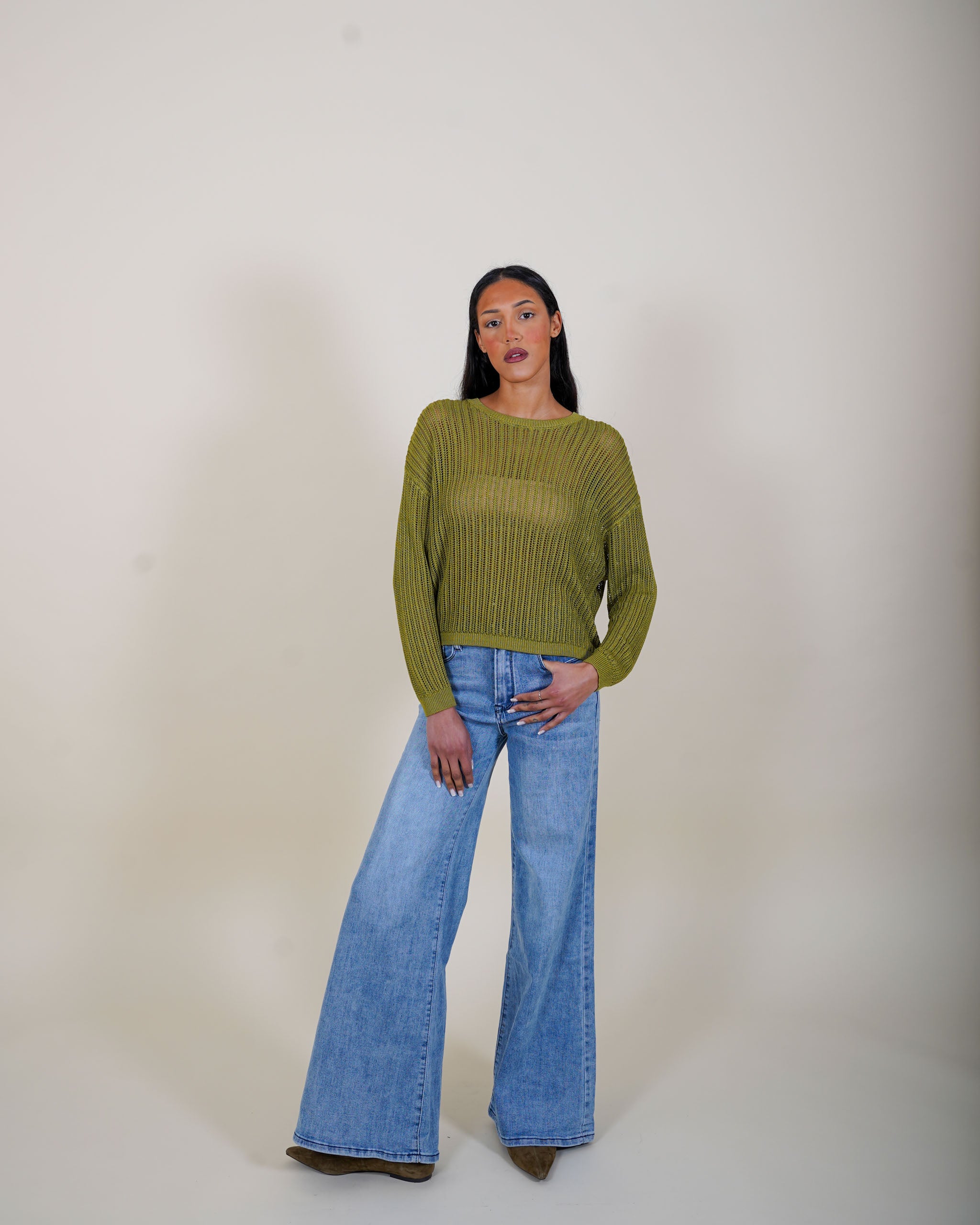 Maglia girocollo traforata - Fuffy